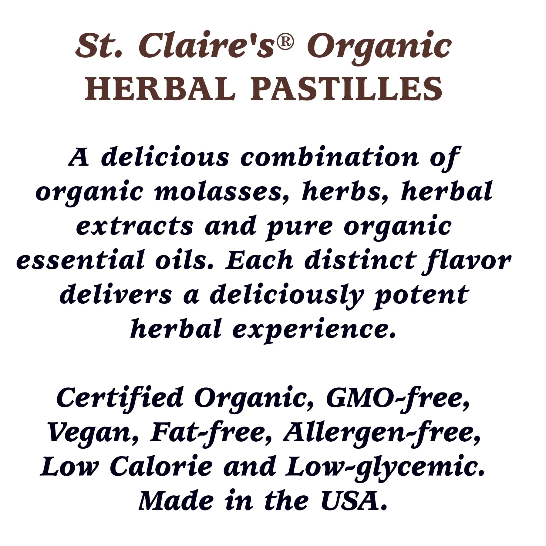 St. Claire's Organic Herbal Pastilles, (Ginger, 8 Ounce Refill Bag, over 240 pieces) | Gluten-Free, Vegan, GMO-Free, Plant-based, Allergen-Free | Made in our Allergen-Free facility