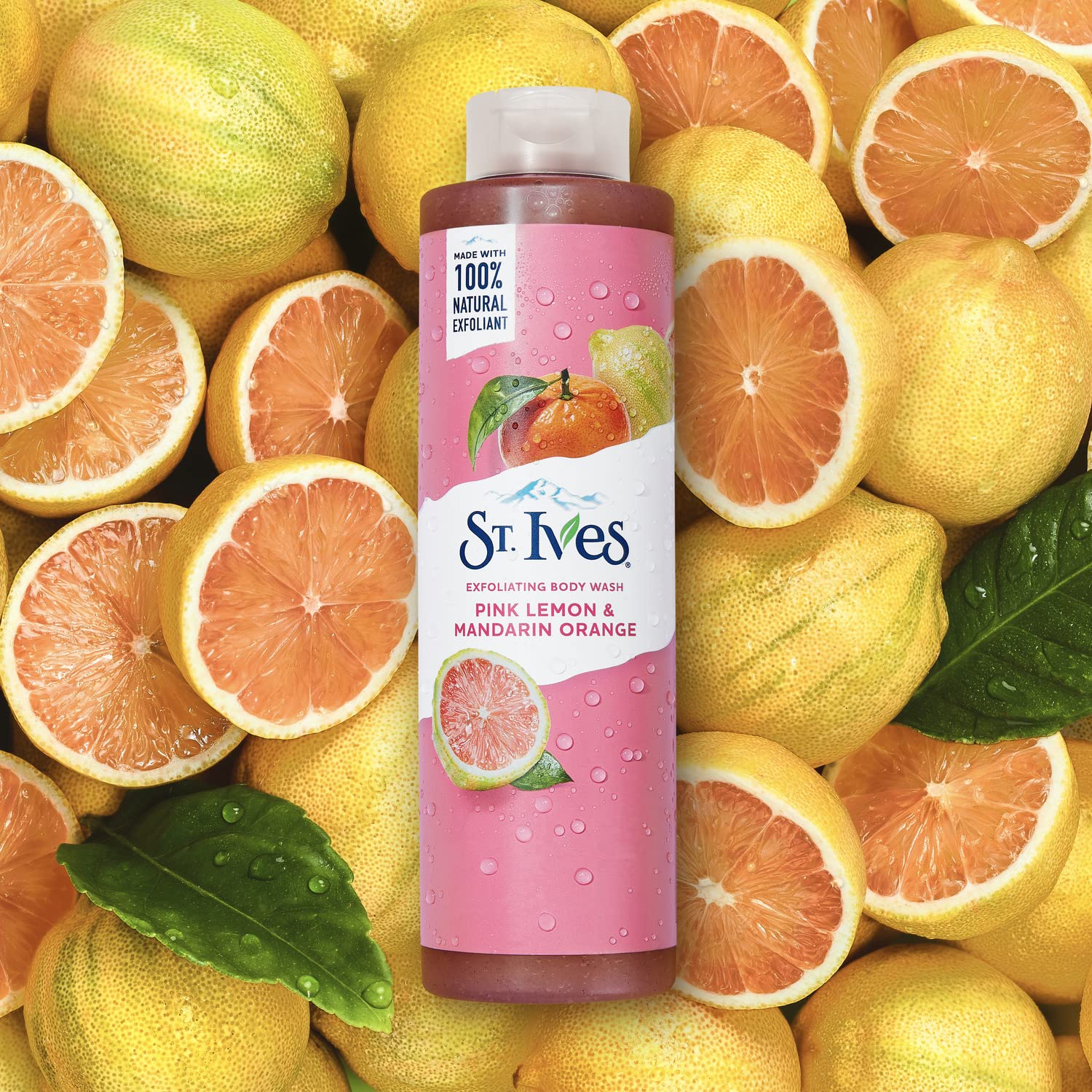 St. Ives Exfoliating Body Wash, Pink Lemon & Mandarin Orange 2-Pack – Made with 100% Natural Exfoliants for Glowing Skin, 16 Oz Ea - Image 5