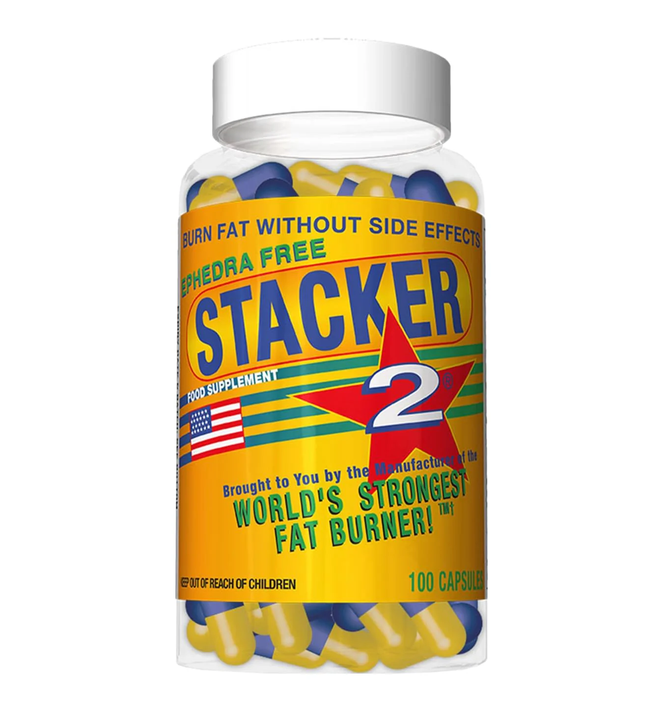 Stacker 2 Fat Burner Capsules, Ephedra Free, 100-Count Bottle - Image 3