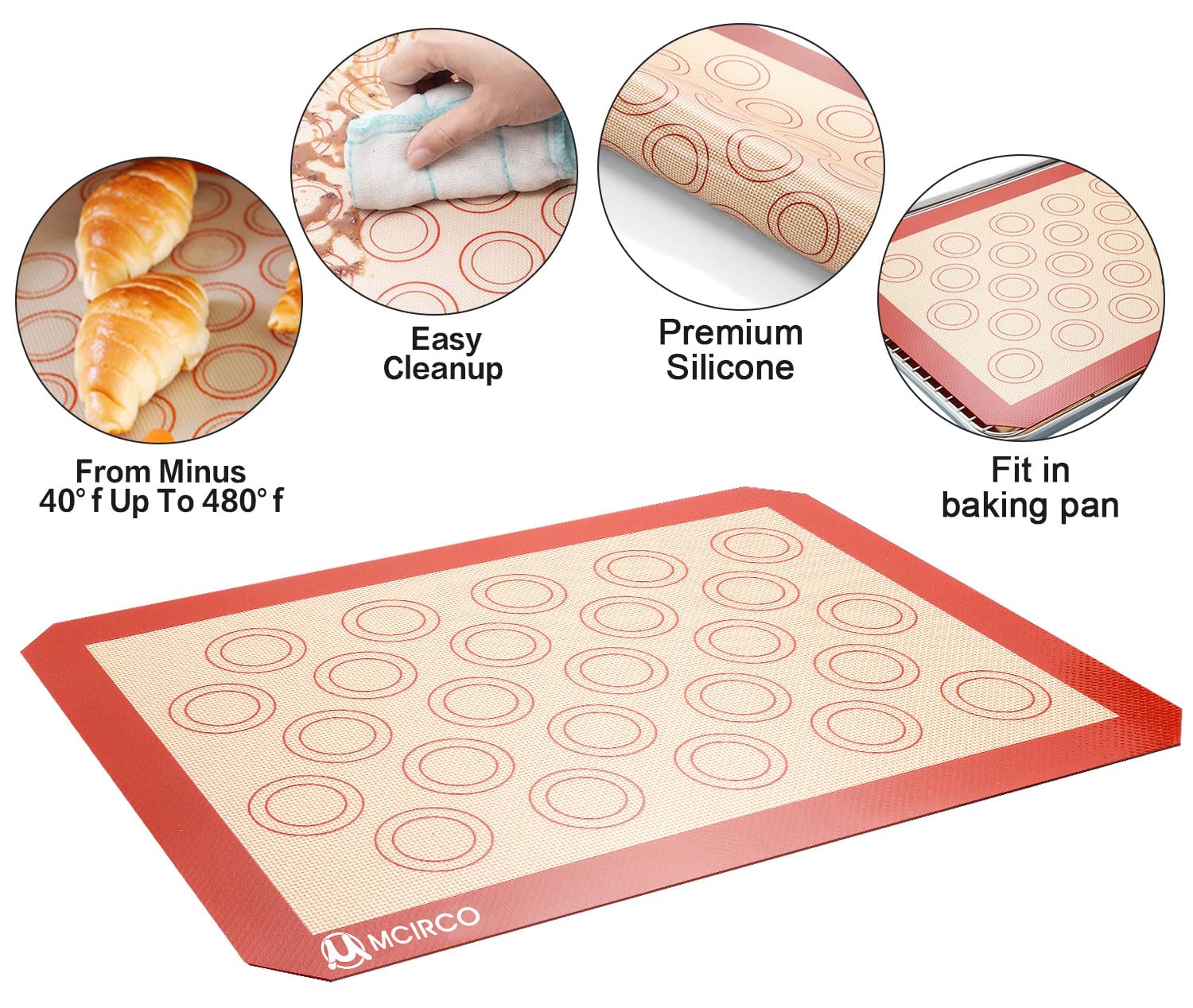 Stainless Steel Baking Sheet Tray Cooling Rack with Silicone Baking Mat Set, Cookie Pan with Cooling Rack, Set of 9 (3 Sheets + 3 Racks + 3 Mats), 10/12/16 Inch, Easy Clean - Image 4