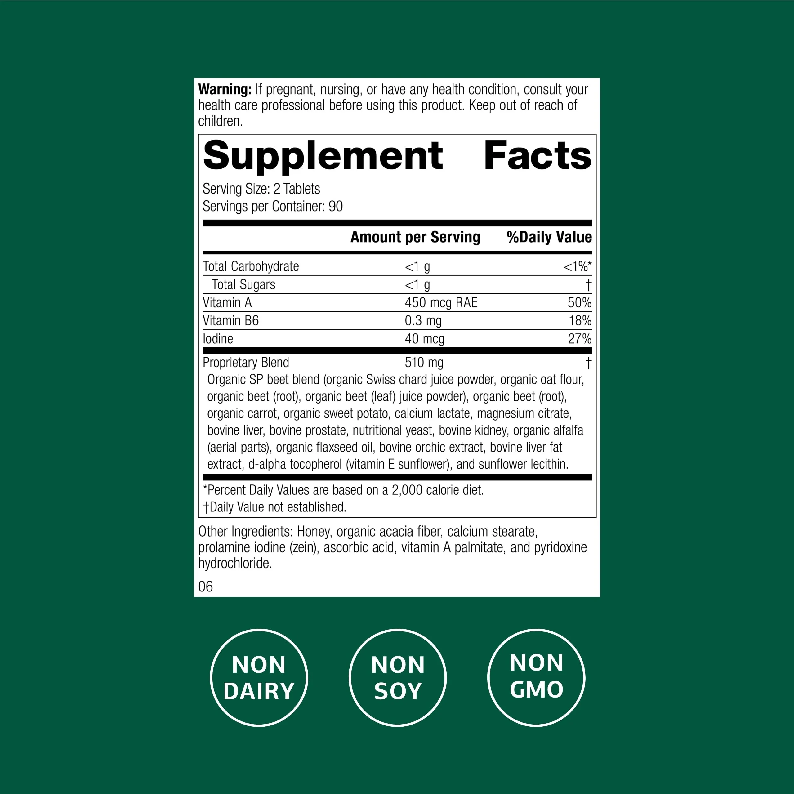 Standard Process A-F Betafood - Support Gallbladder Health & Liver Care - Aids Lipid Metabolism & Bowel Functioning with Vitamins A & B6 - Gluten-Free, Non-Dairy & Non-Soy - 180 Tablets (90 Servings) - Image 7