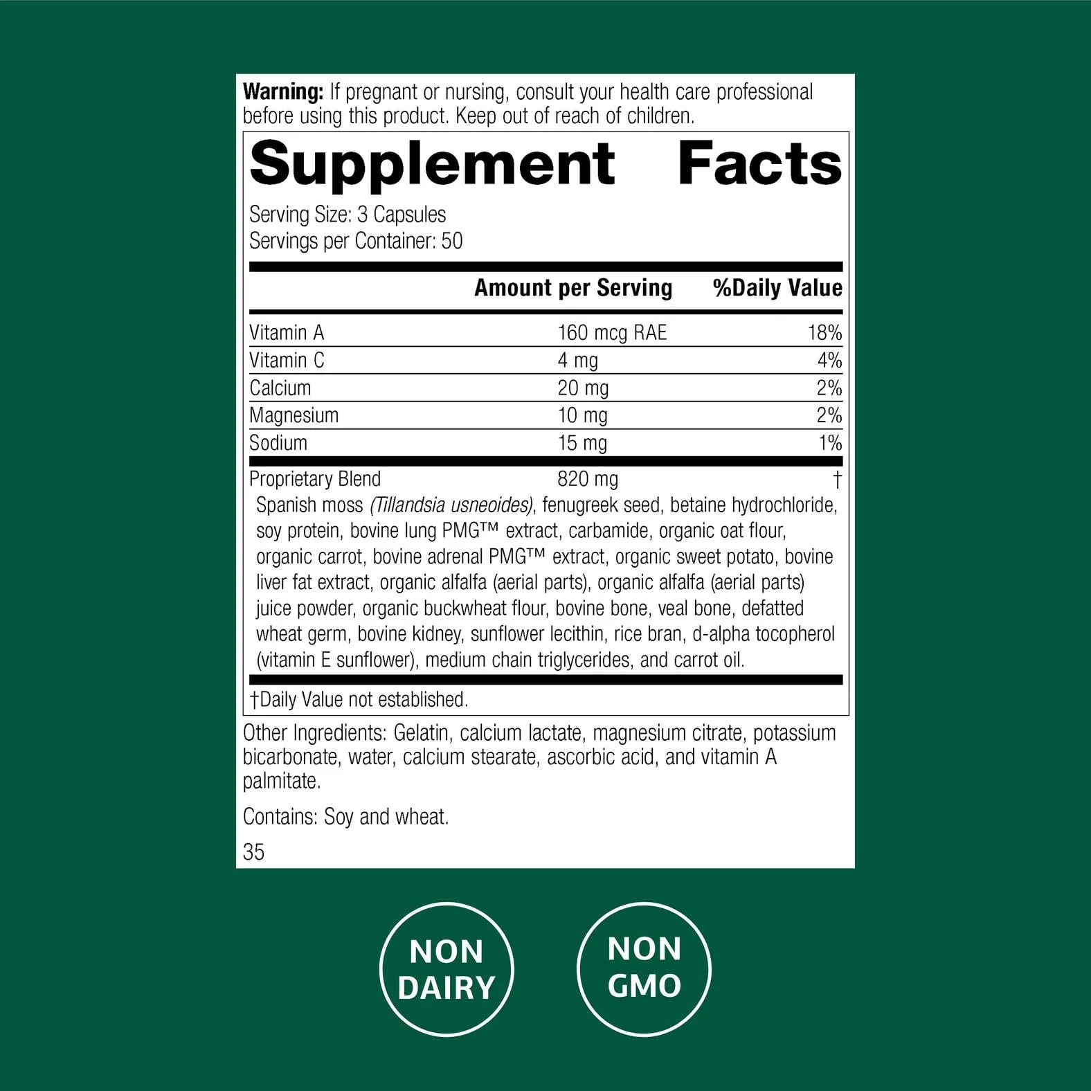 Standard Process Inc. Allerplex, Lung Health Support Supplement, Dietary Supplement with Vitamin A & Pneumotrophin PMG, Support Healthy Mucous Membranes, Supports Seasonal Challenges - 150 Capsules - Image 7