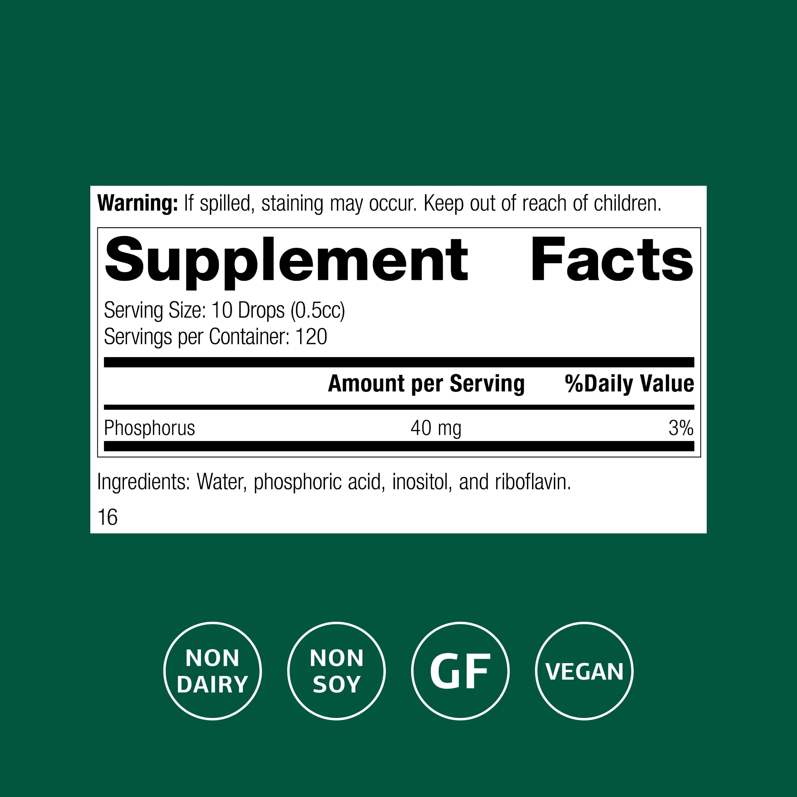 Standard Process Phosfood Liquid - Phosphorus Supplement for Nutritional Balance - Gluten-Free, Vegan & Non-Soy - 60 mL (2 fl oz) - Image 3