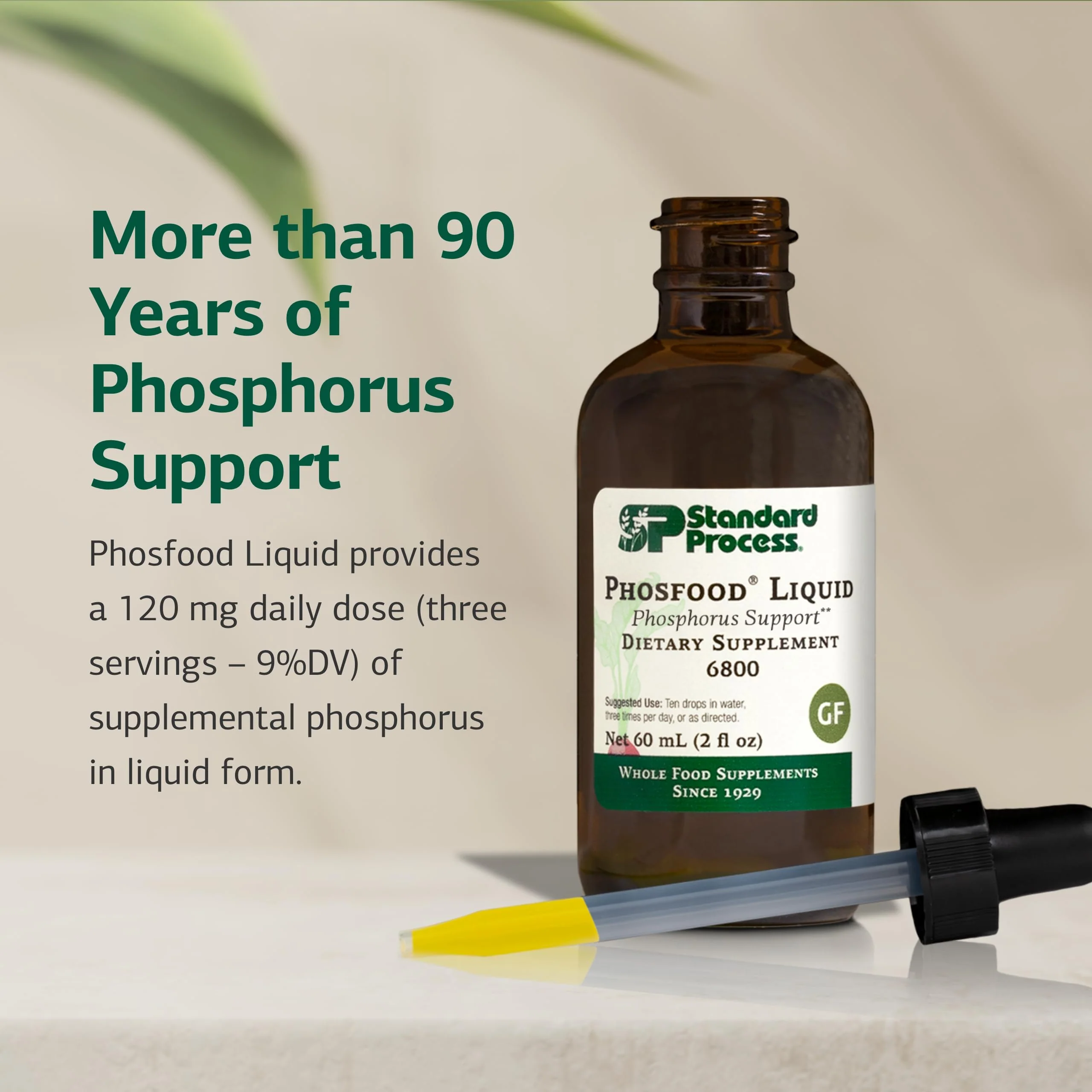Standard Process Phosfood Liquid - Phosphorus Supplement for Nutritional Balance - Gluten-Free, Vegan & Non-Soy - 60 mL (2 fl oz) - Image 4