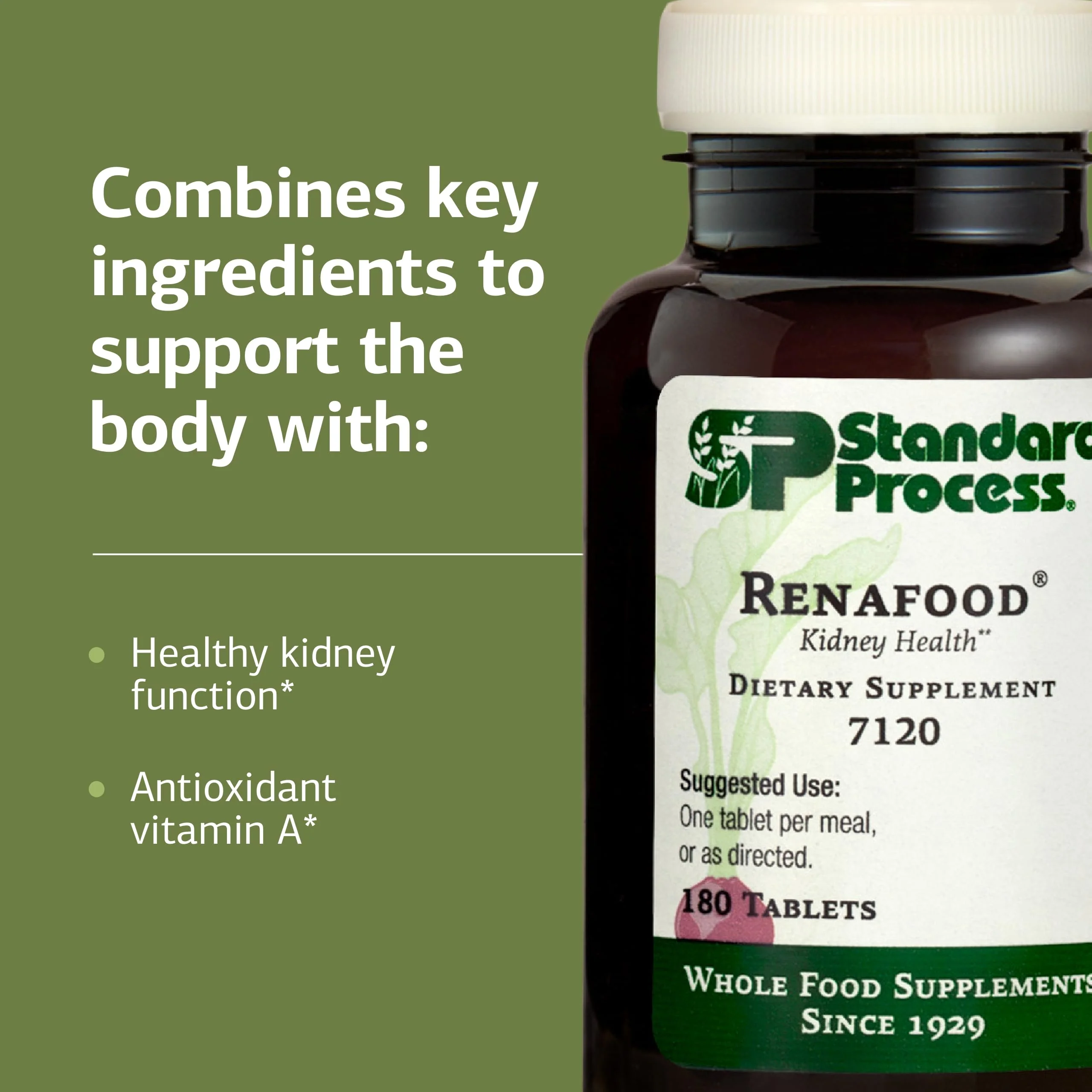 Standard Process Renafood - Supports Healthy Kidney Function & Antioxidant Activity - Contains Vitamins A - Non-Soy - 180 Tablets - Image 5