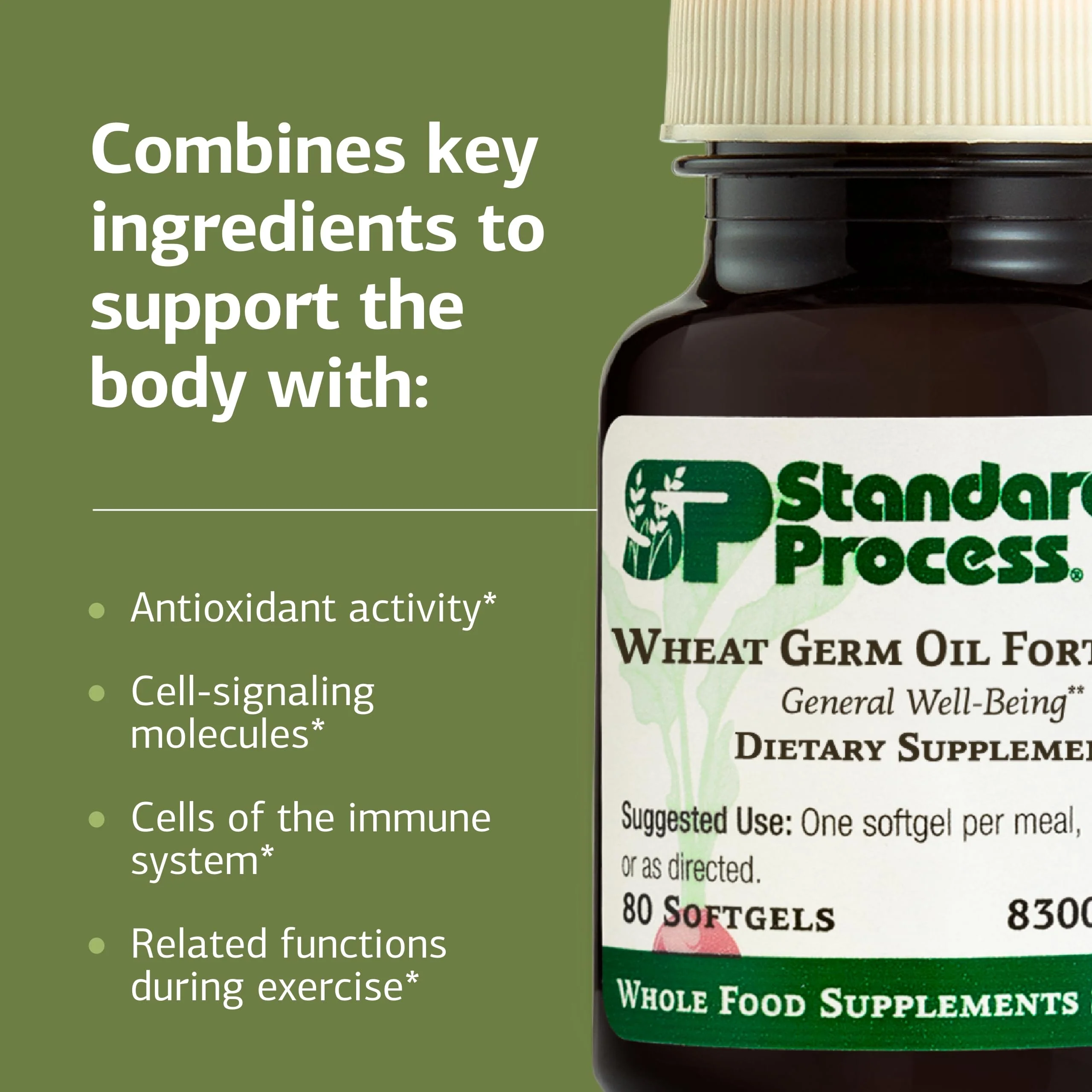 Standard Process Wheat Germ Oil Fortified - Immune Support Supplement to Aid Antioxidant Activity - Gluten-Free, Non-Dairy & Non-Soy - 80 Softgels (80 Servings) - Image 5