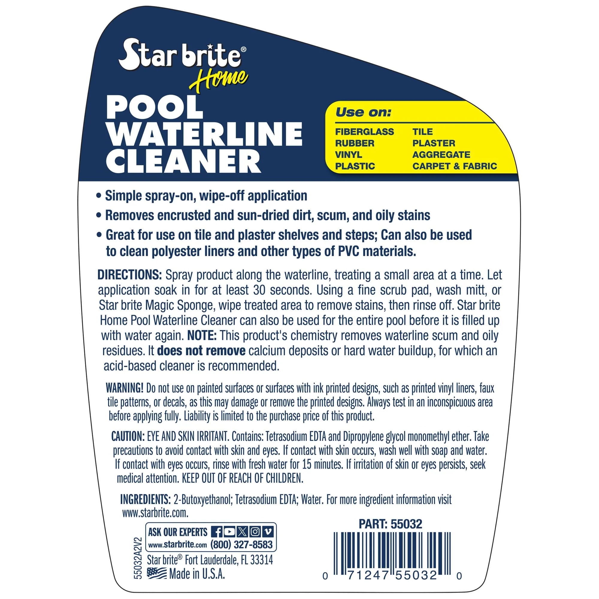 STAR BRITE Home Pool Waterline Cleaner (32 oz Spray) - Scum Remover for Pool Liners, Tiles & Fiberglass Waterlines - Image 7