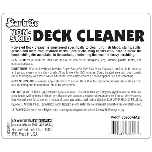 STAR BRITE Non-Skid Deck Cleaner & Protectant - Ultimate Boat Deck Wash - Protects Against Future Stains & UV - Ideal for Fiberglass, Vinyl, Plastic & Painted Surfaces -1 Gallon (085900) - Image 6