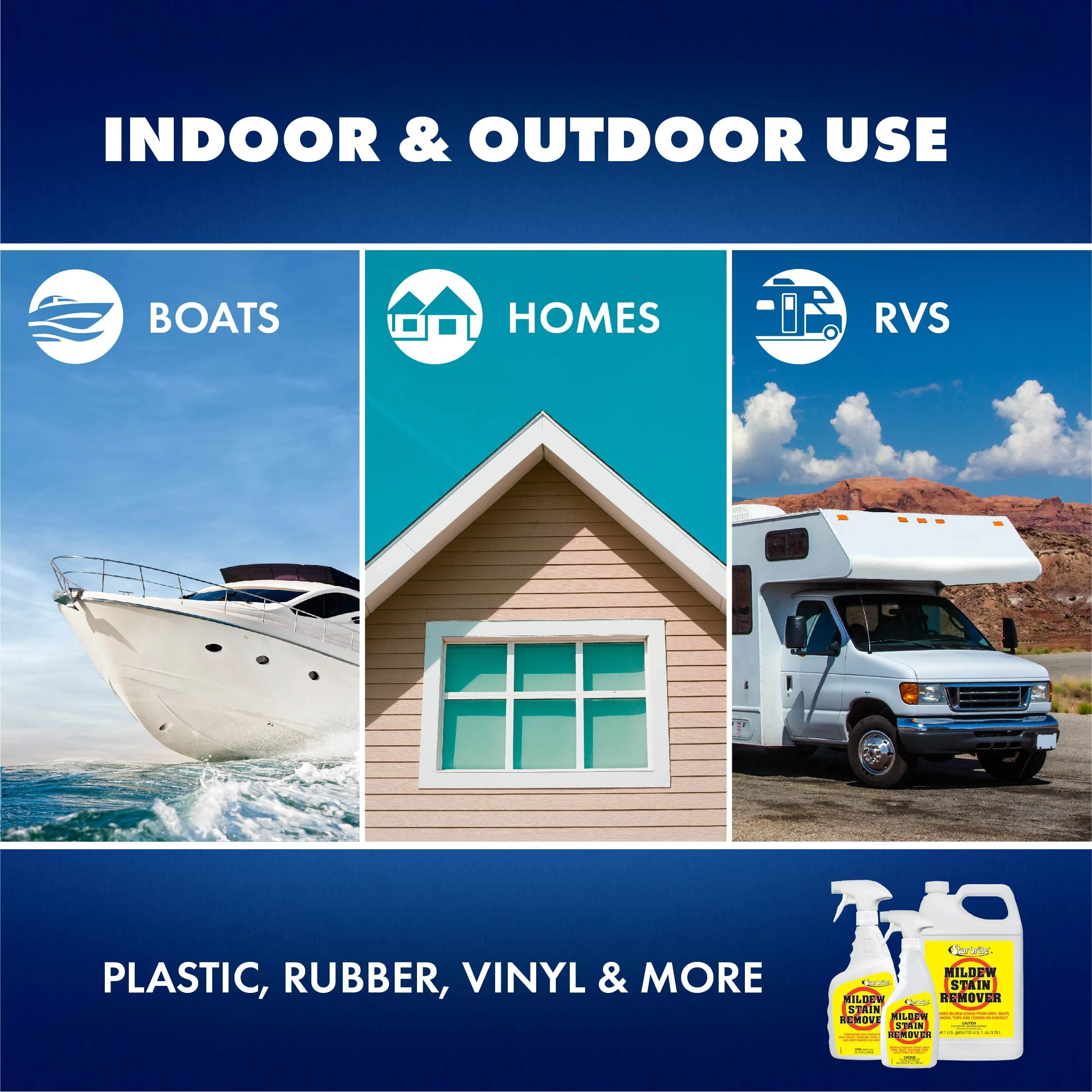 STAR BRITE Professional-Grade Mildew & Mold Stain Remover + Cleaner - Instant Contact Stain Removal, Ideal for Marine & Outdoor Upholstery - Image 3