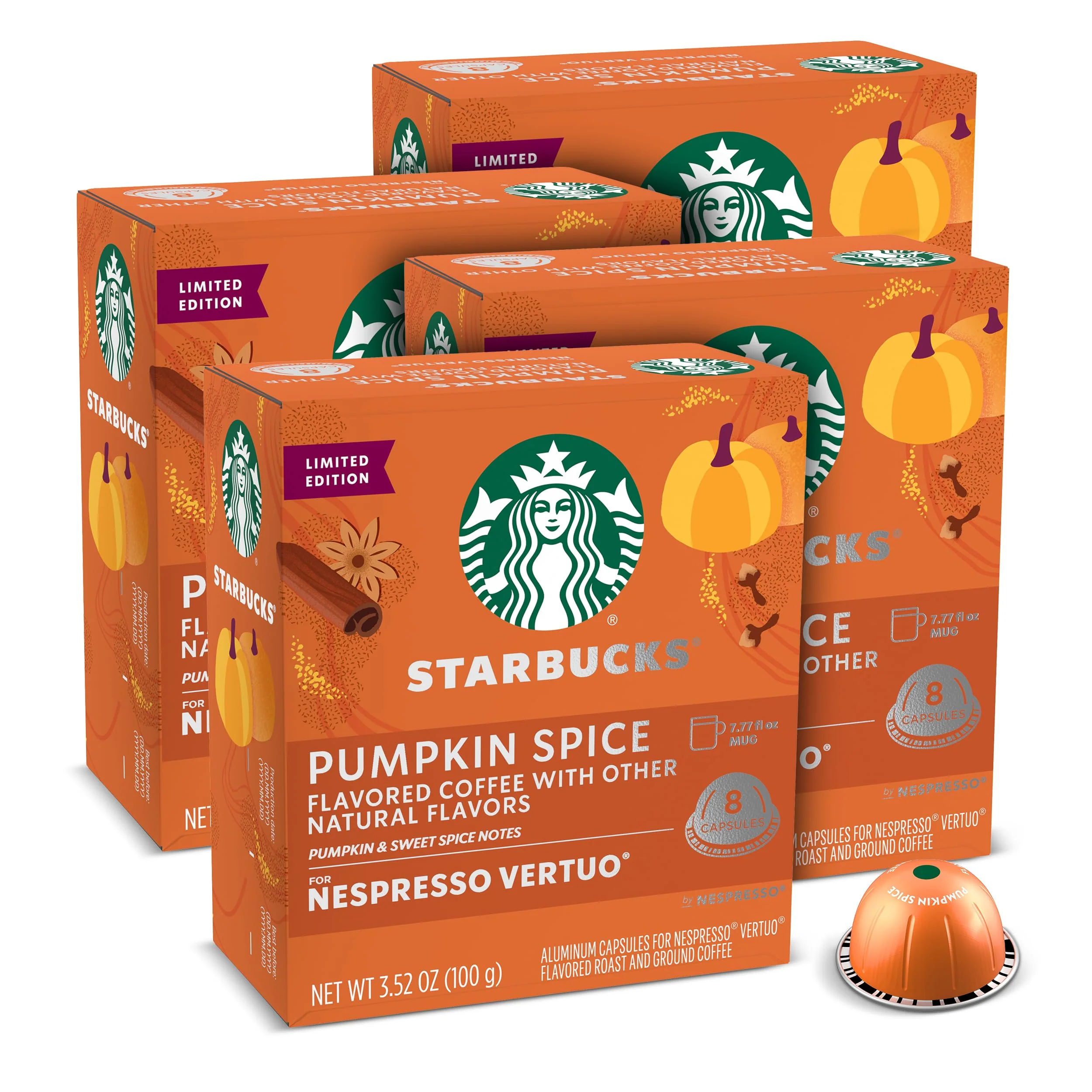 Starbucks by Nespresso Vertuo, Pumpkin Spice, 32-count Coffee Pods, Brews 7.8 oz. - Image 2