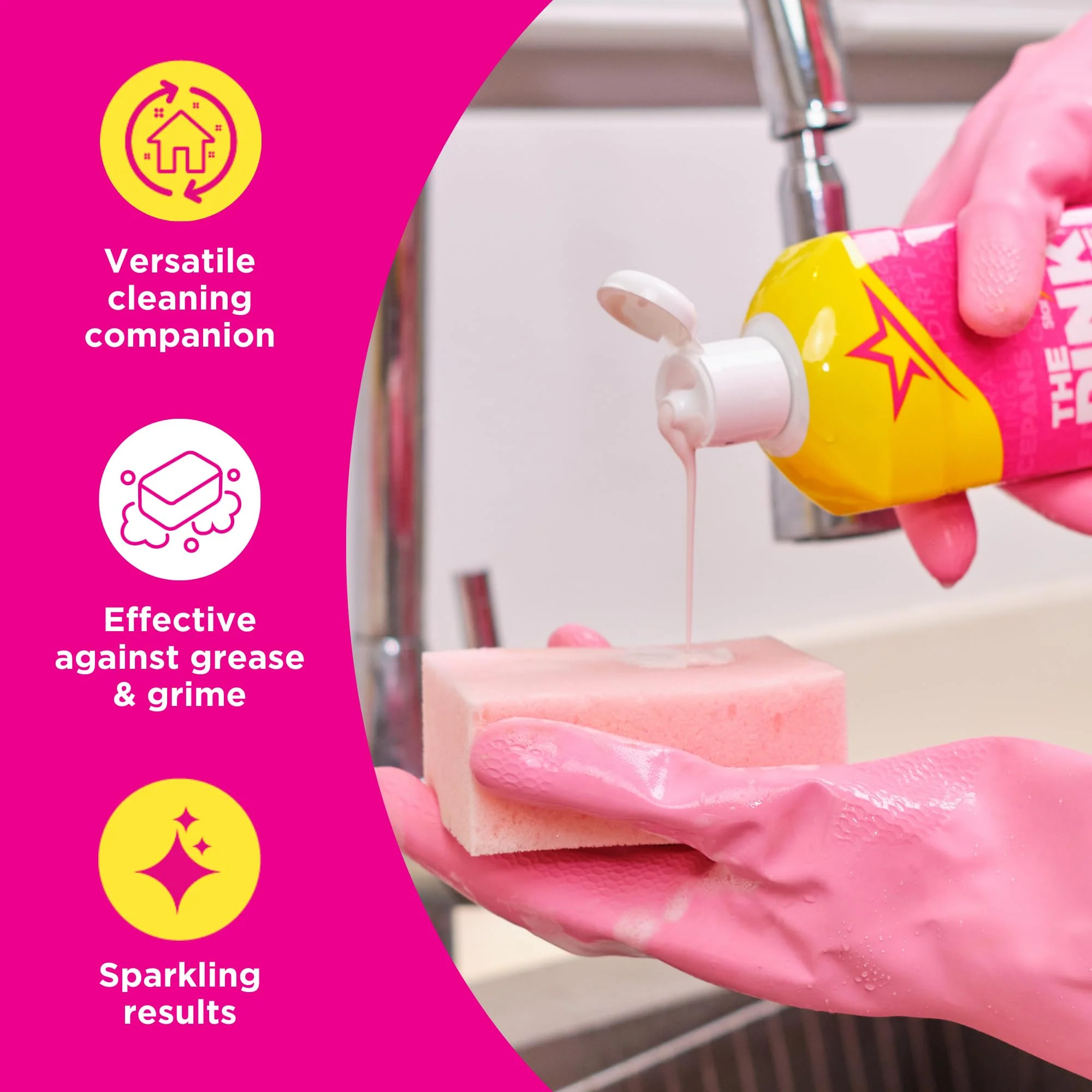 Stardrops - The Pink Stuff - Miracle Cleaning Ultimate Bundle – Paste, Multi-Purpose Spray, Bathroom Foam Spray, and Cream Cleaner – Ideal for Kitchens, Bathrooms, Outdoors, and More - Image 3