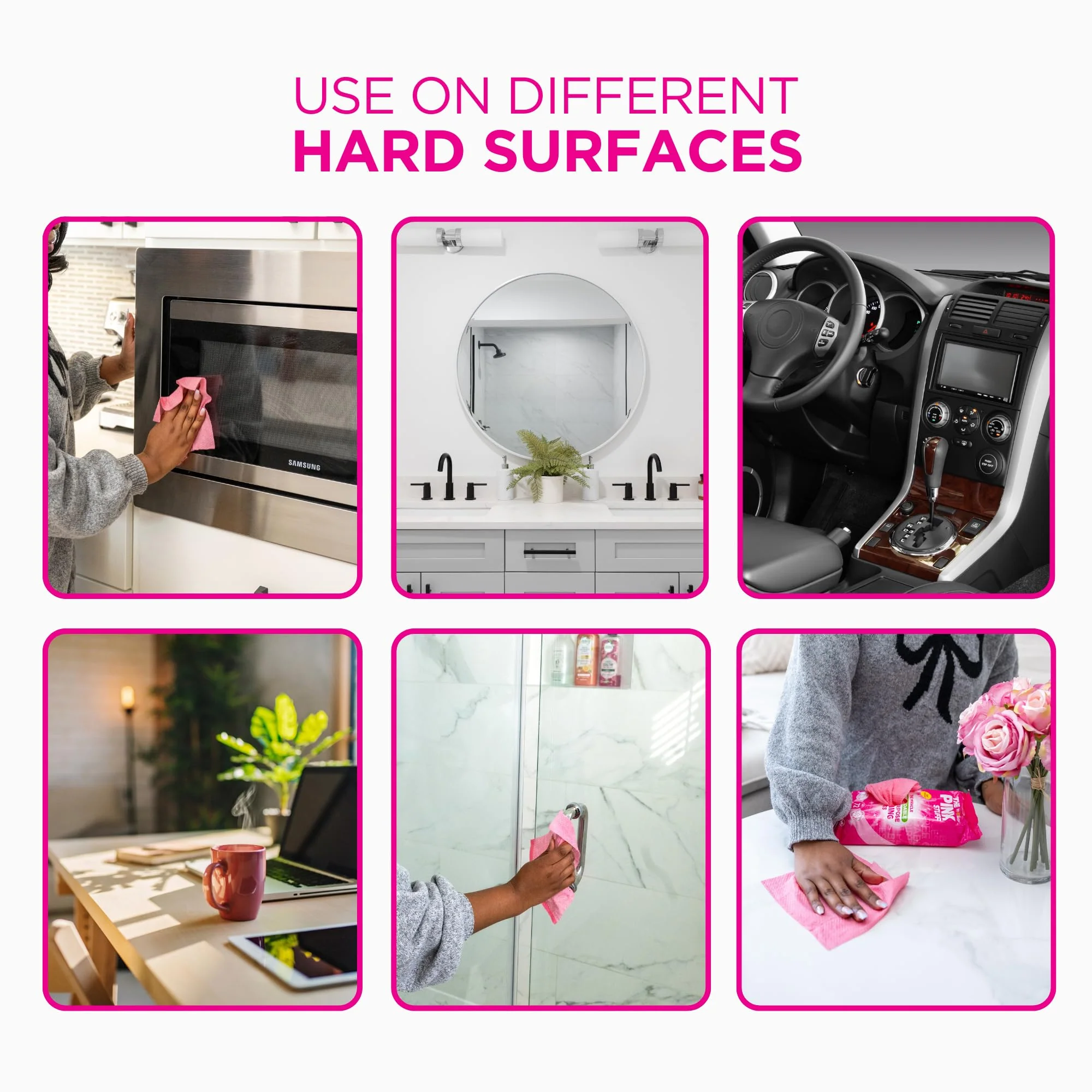 Stardrops The Pink Stuff Miracle Multi-Purpose Cleaning Wipes – 216 Count – Tough on Grease, Grime, and Dirt – All-Purpose Cleaner for Kitchen, Bathroom, and More - Image 4