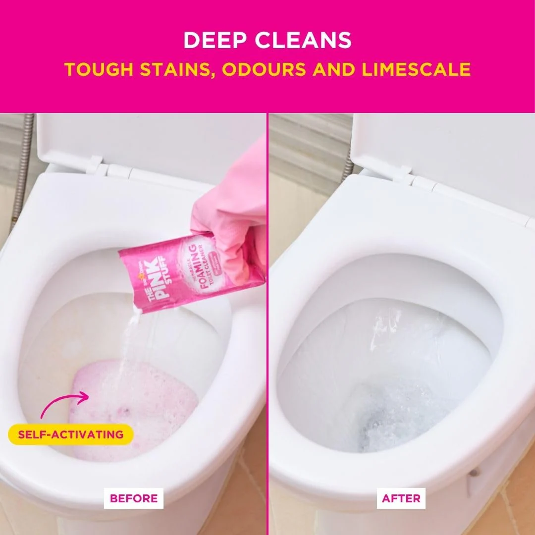 Stardrops The Pink Stuff Miracle Power Foaming Toilet Cleaner – Self-Activating Formula for Deep Cleaning, Stain Removal, and a Fresh Shine – Bathroom Essential - Image 3