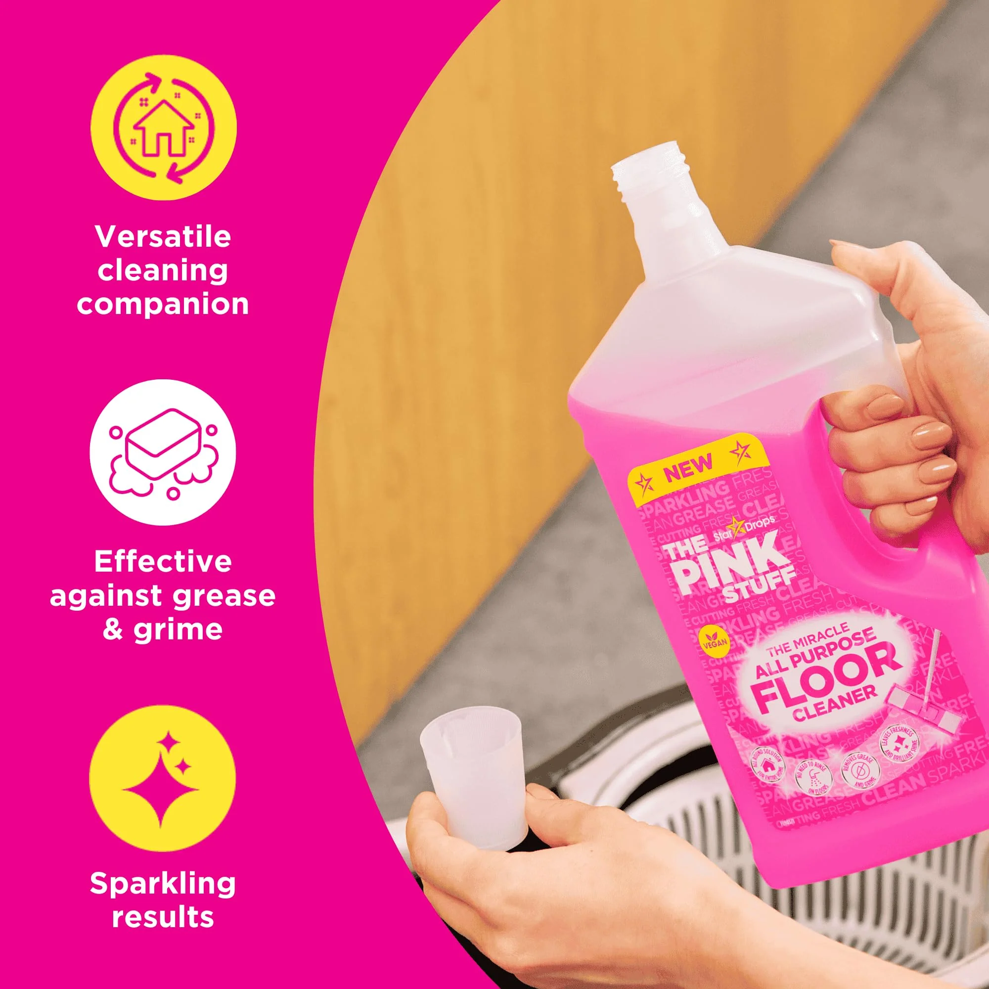 Stardrops - The Pink Stuff - The Miracle All Purpose Floor Cleaner 33.8fl oz - Image 3