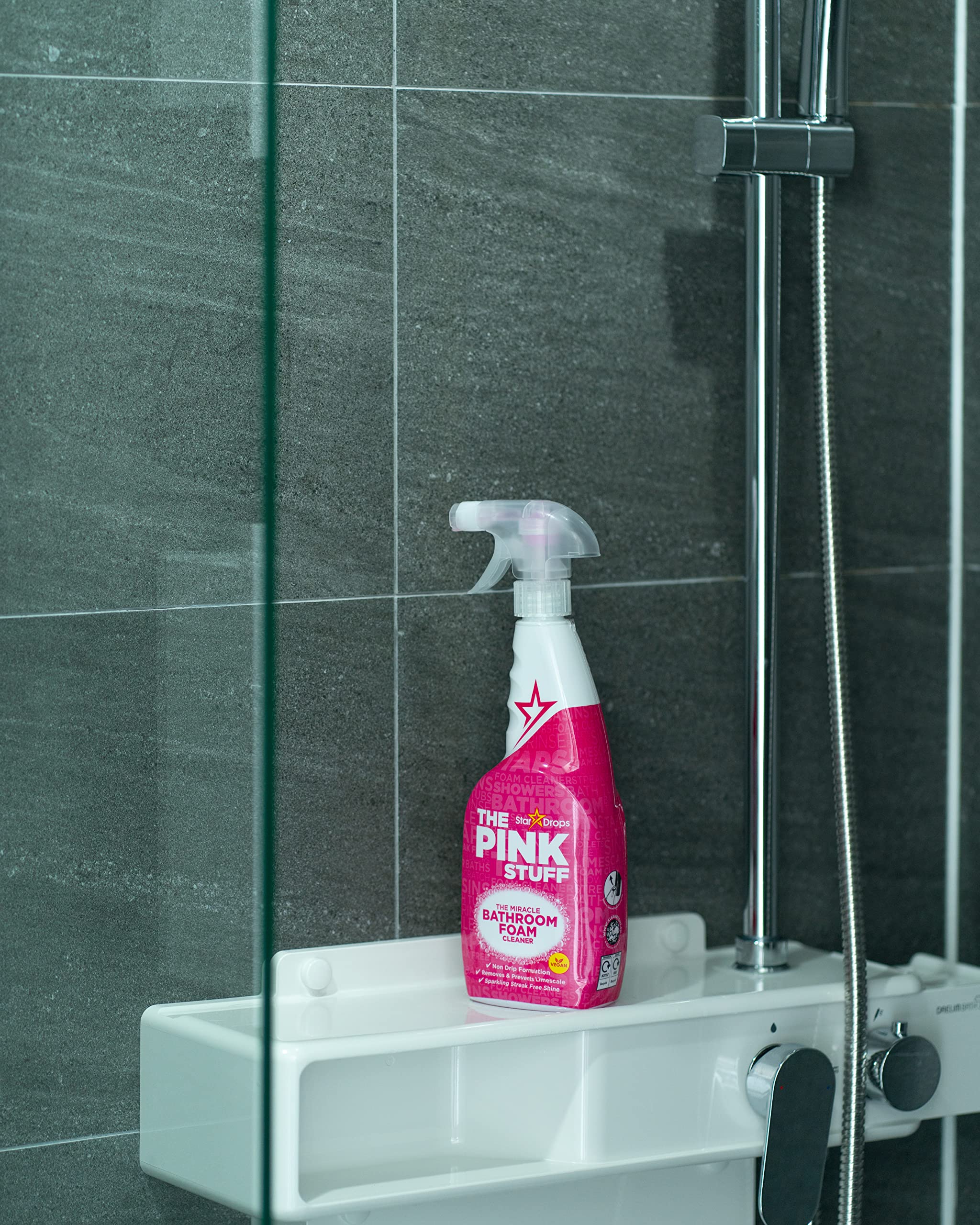 Stardrops - The Pink Stuff - The Miracle Bathroom Foam Cleaner 750ml 3-Pack Bundle (3 Bathroom Foam Spray) - Image 3