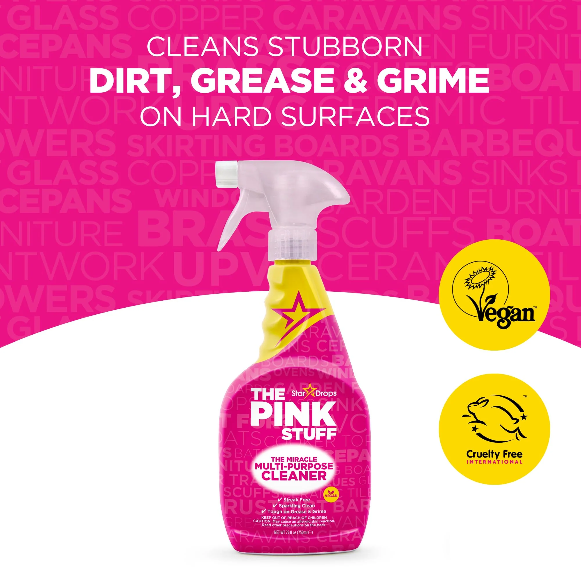 Stardrops - The Pink Stuff - The Miracle Cleaning Paste, Multi-Purpose Spray, And Bathroom Foam 3-Pack Bundle - Image 10