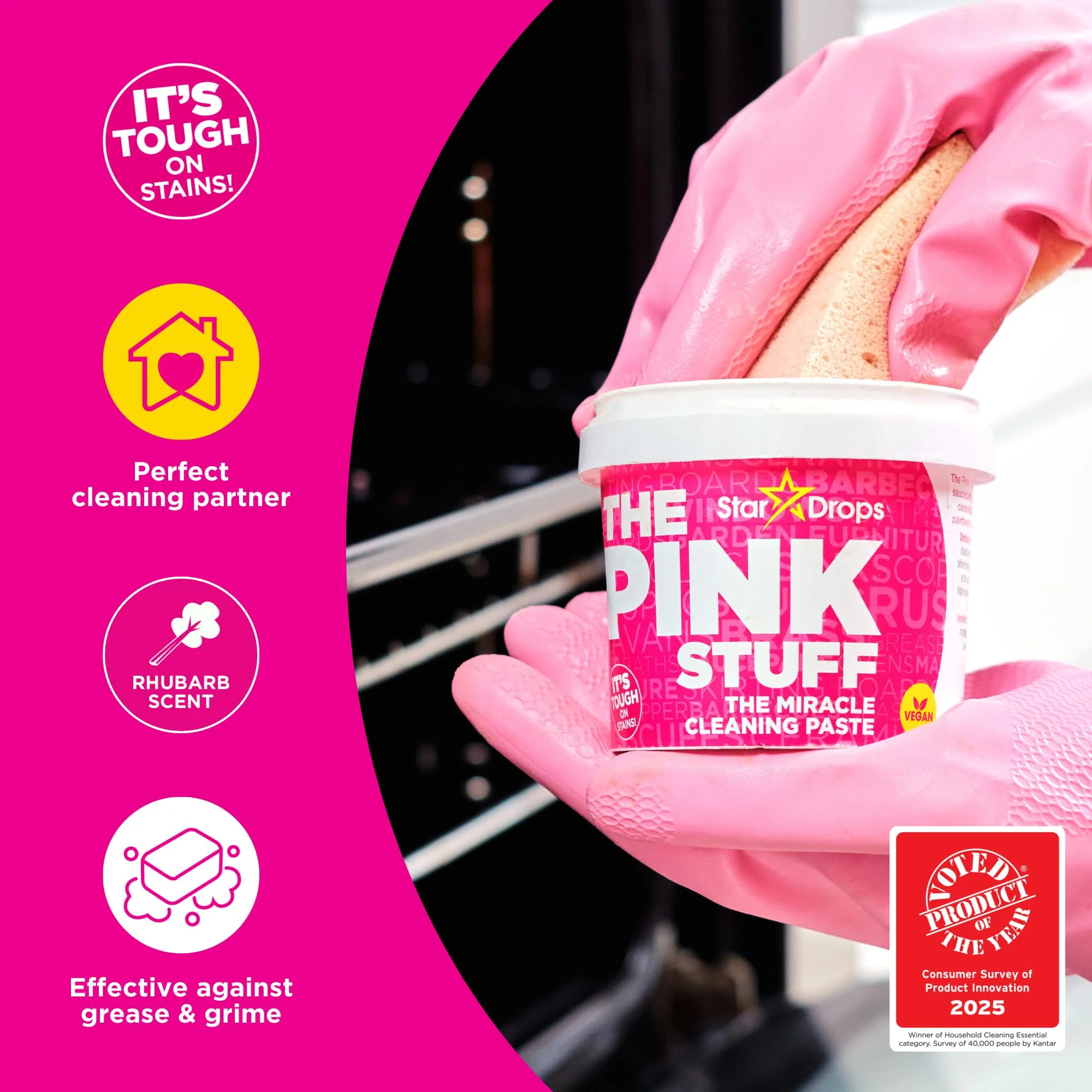 Stardrops - The Pink Stuff - The Miracle Cleaning Paste, Multi-Purpose Spray, And Bathroom Foam 3-Pack Bundle - Image 11