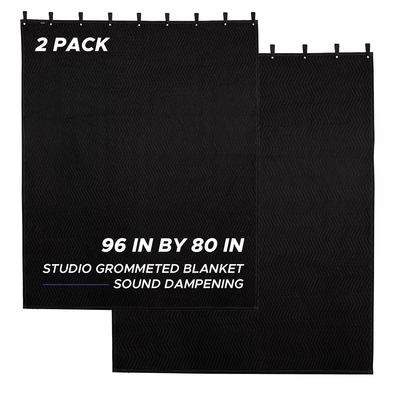 Starfavor 2 Pcs Large Sound Dampening Blanket 96" x 80" Heavy Duty Soundproof Blanket Noise Reduction Studio Sound Absorption Curtian/Light Blocker/Moving Blanket - Image 2