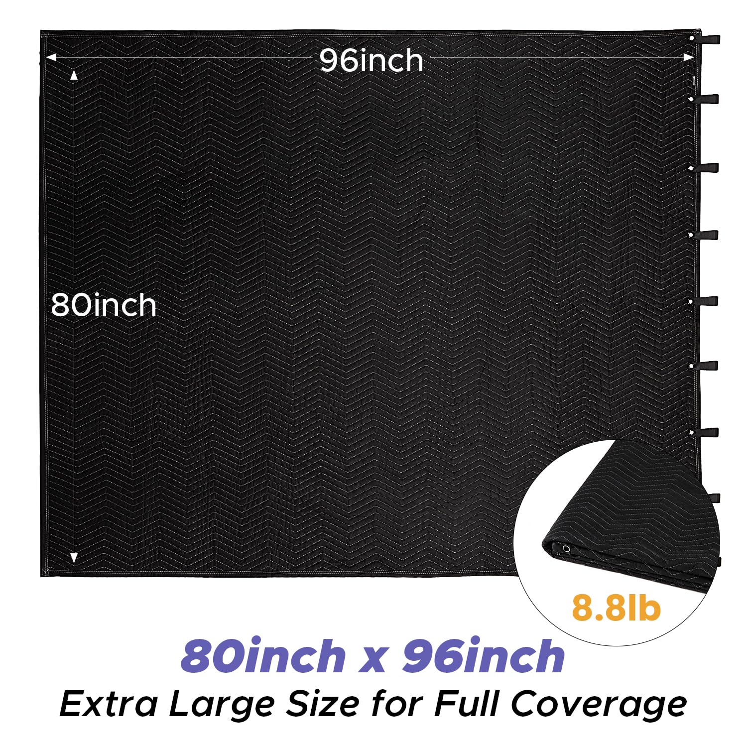 Starfavor 2 Pcs Large Sound Dampening Blanket 96" x 80" Heavy Duty Soundproof Blanket Noise Reduction Studio Sound Absorption Curtian/Light Blocker/Moving Blanket - Image 4
