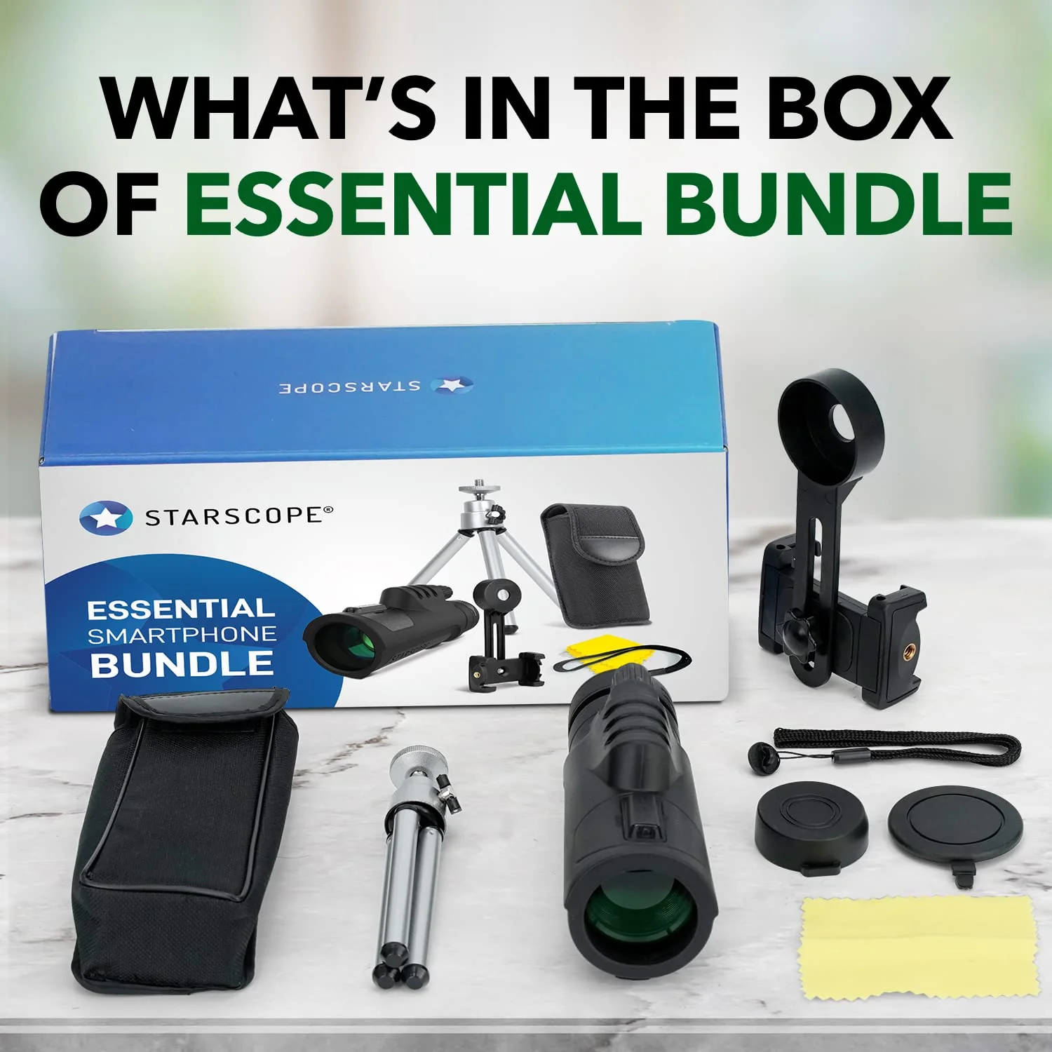 Starscope Monocular Telescope Smartphone Bundle - 10x42 Monoculars for Adults High Powered with Cell Phone Adapter | Bird Watching, Hunting, Hiking Pocket Scope | BAK4 Prism FMC Lens, Waterproof - Image 2
