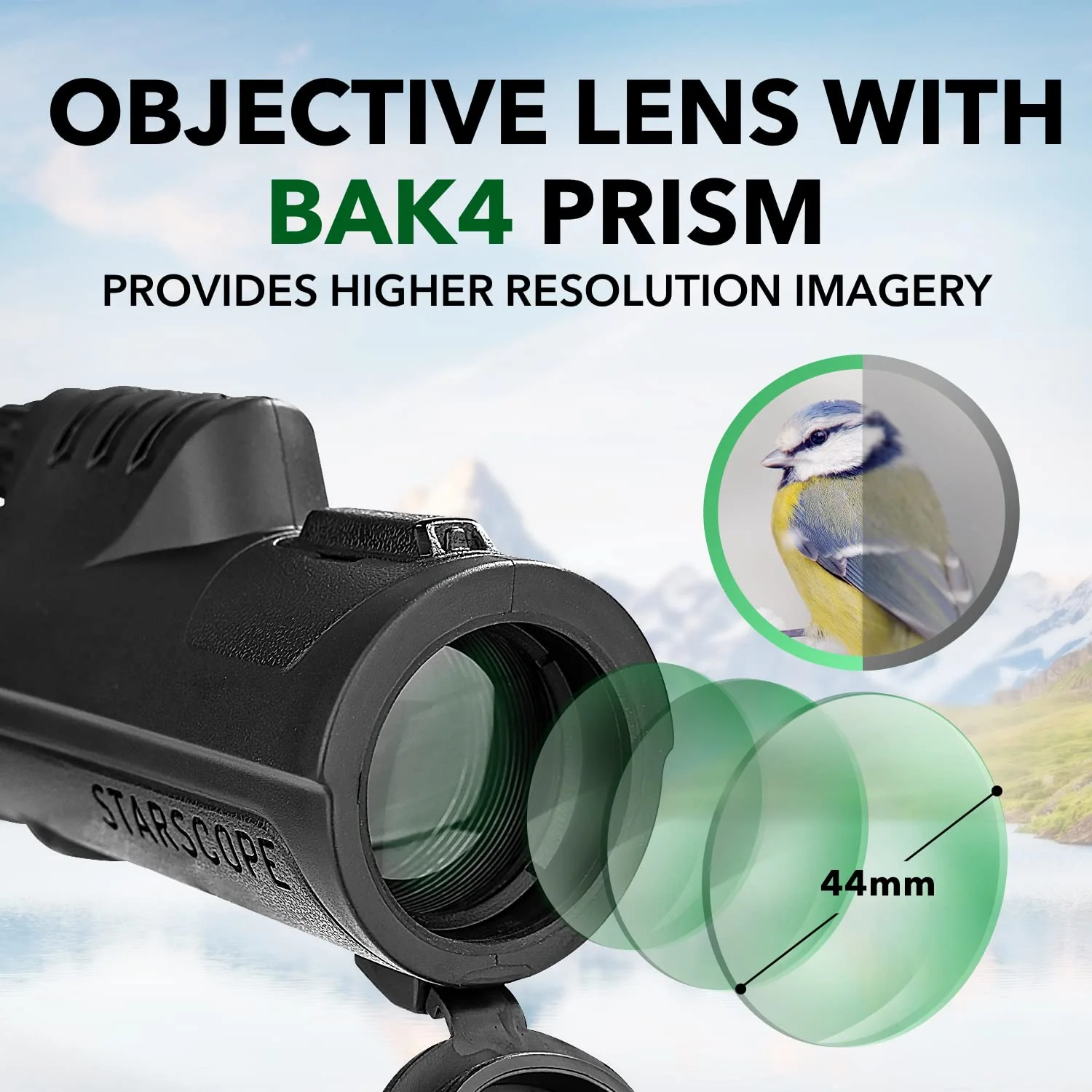 Starscope Monocular Telescope Smartphone Bundle - 10x42 Monoculars for Adults High Powered with Cell Phone Adapter | Bird Watching, Hunting, Hiking Pocket Scope | BAK4 Prism FMC Lens, Waterproof - Image 7