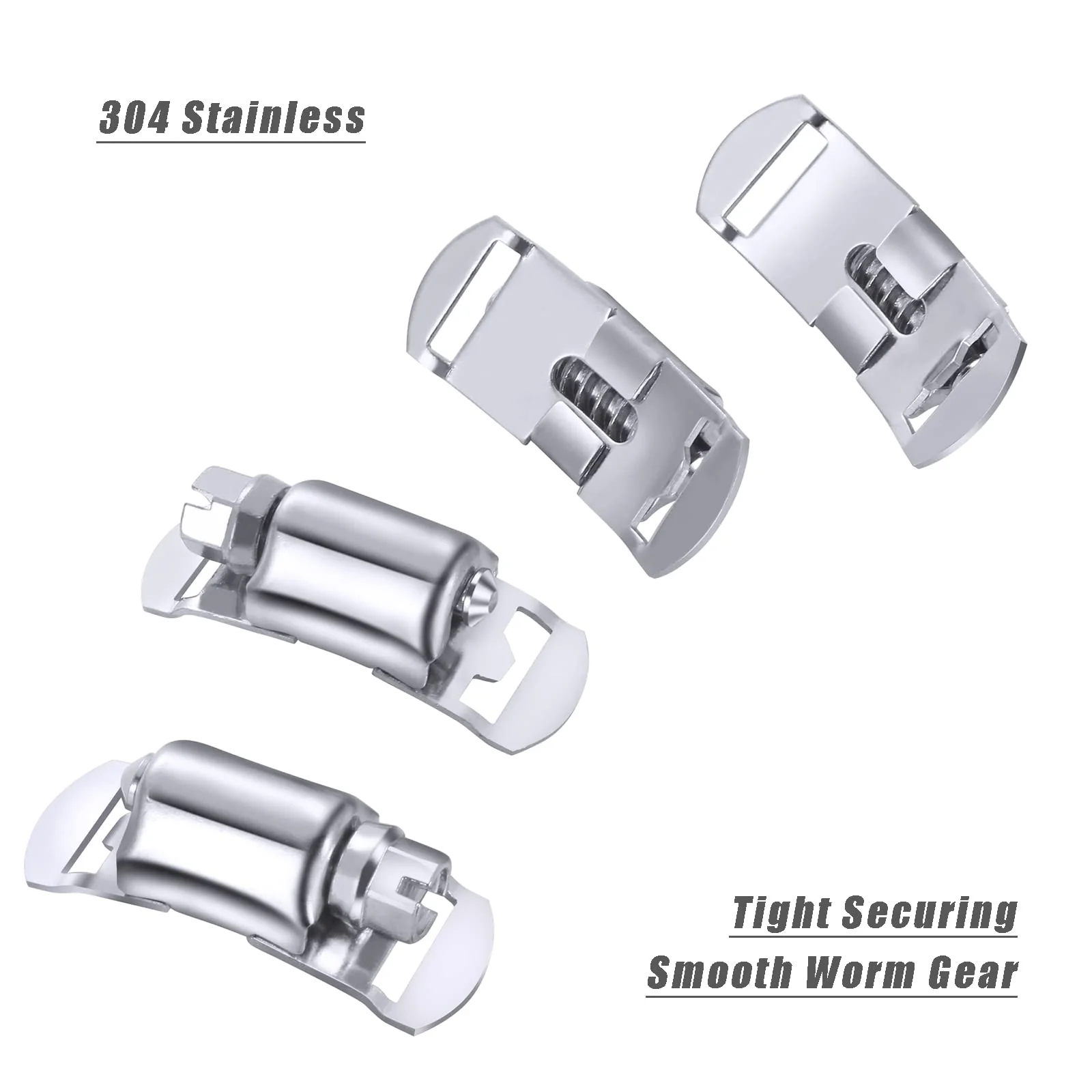 Steelsoft 304 Stainless Steel Hose Clamp Assortment Kit DIY, Cut-To-Fit 50 FT Metal Strap+24 Stronger Fasteners, Large Adjustable Worm Gear Hose Clamps Screw Clamps Duct Pipe Metal Clamp Strapping - Image 3