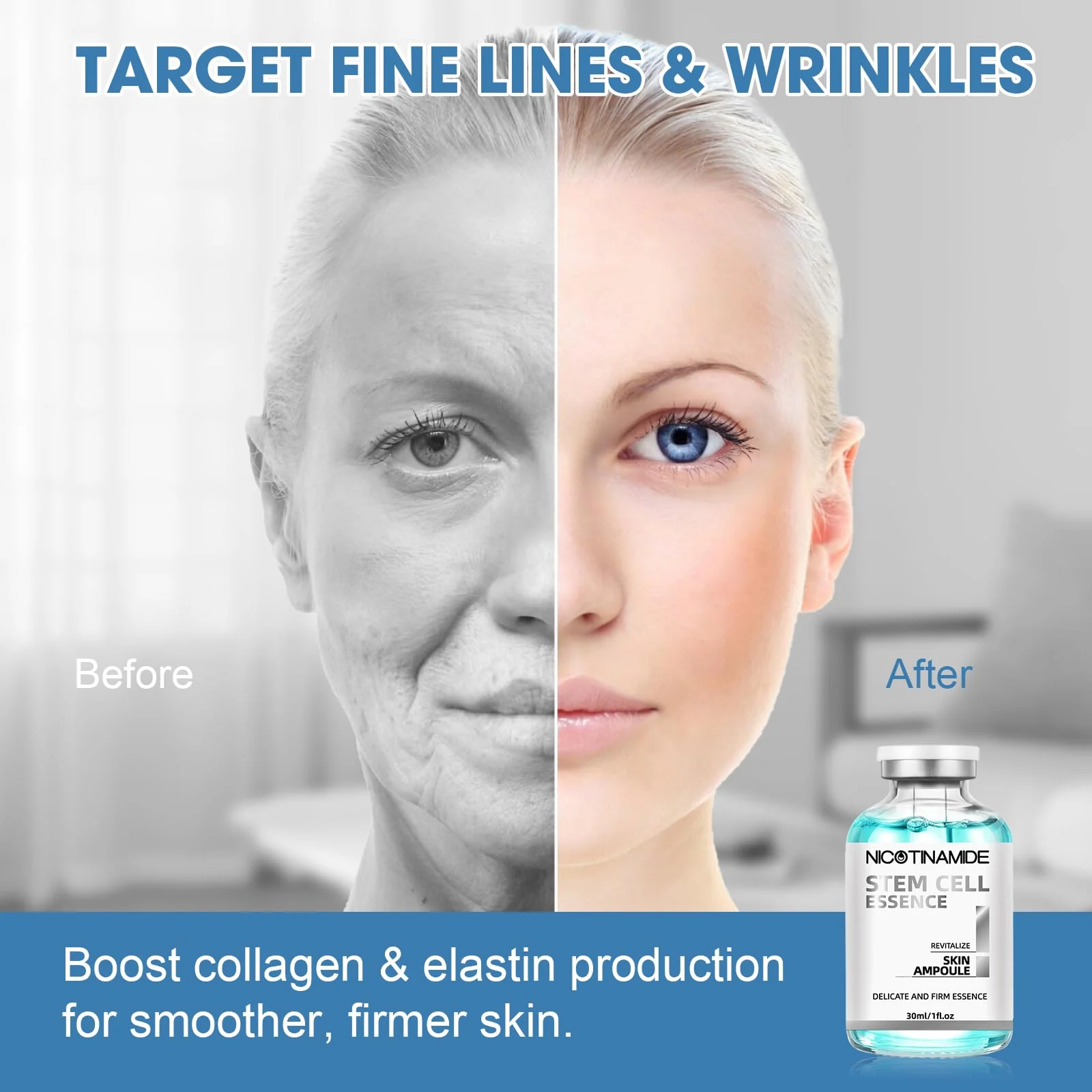 Stem Cell Serum for Face, 2 Pcs Microneedling Serum Ampoule for Anti-Aging, Helps Reduce the Look of Wrinkles and Scars, Hydrating Facial Serum to Use with and Without Micro Needling - Image 6