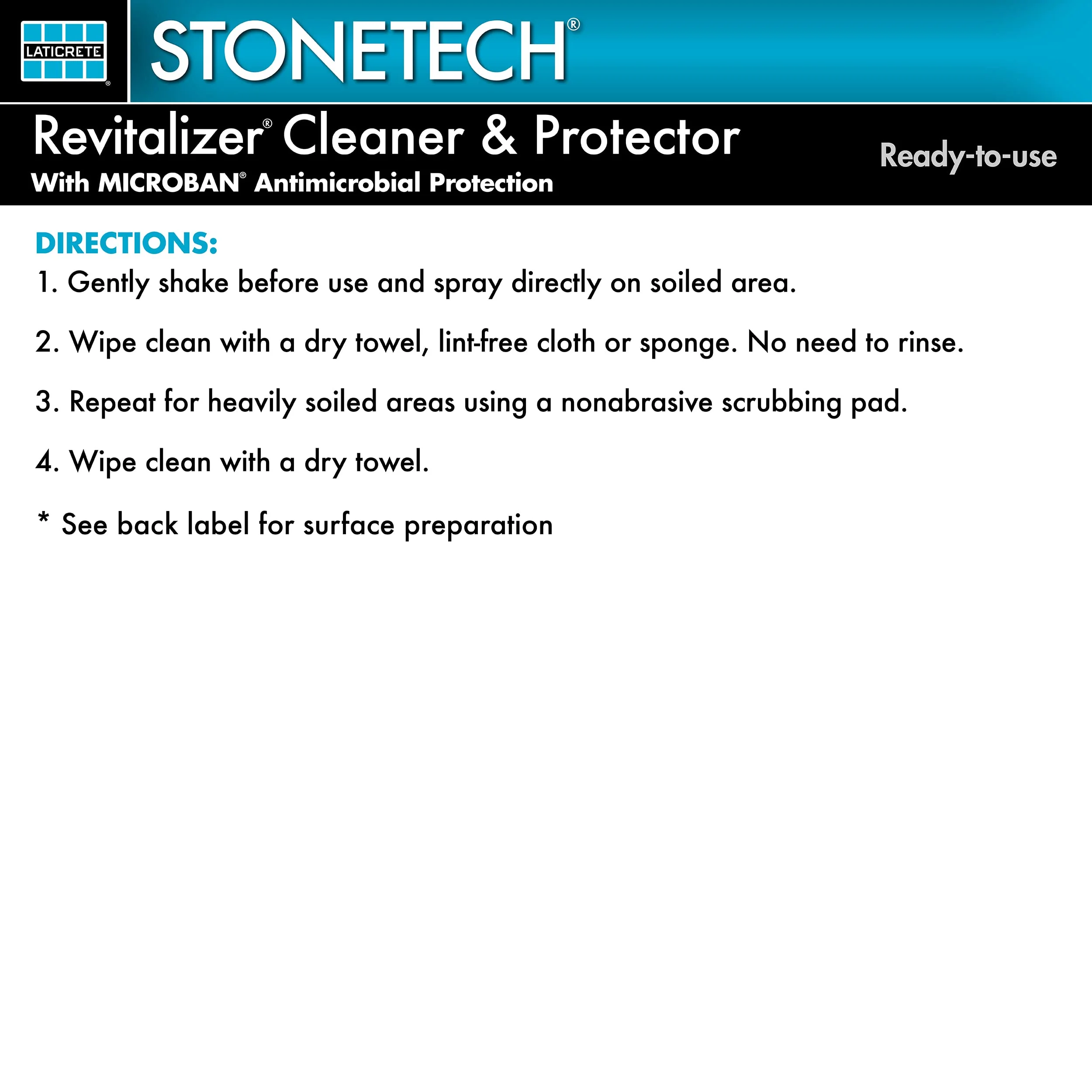 StoneTech Revitalizer Cleaner and Protector for Natural Stone Countertops and Surfaces, 24-Ounce Spray, Citrus Scent - Image 2