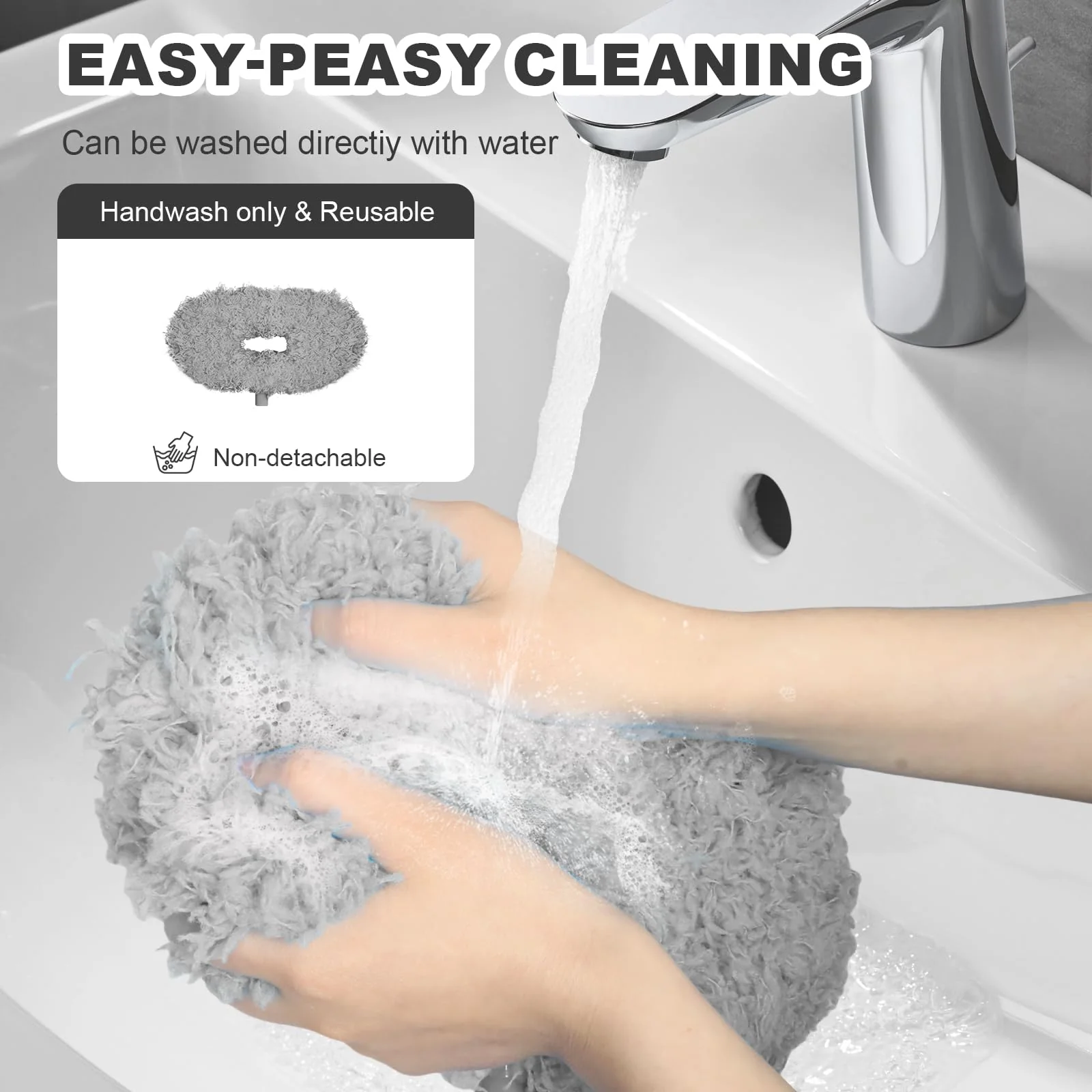 Storystore Ceiling Fan Cleaner Duster - Adjustable Duster with Extension Pole,Dusters for Cleaning Fan Blade, Walls and Cobweb (7FT/Grey) - Image 3