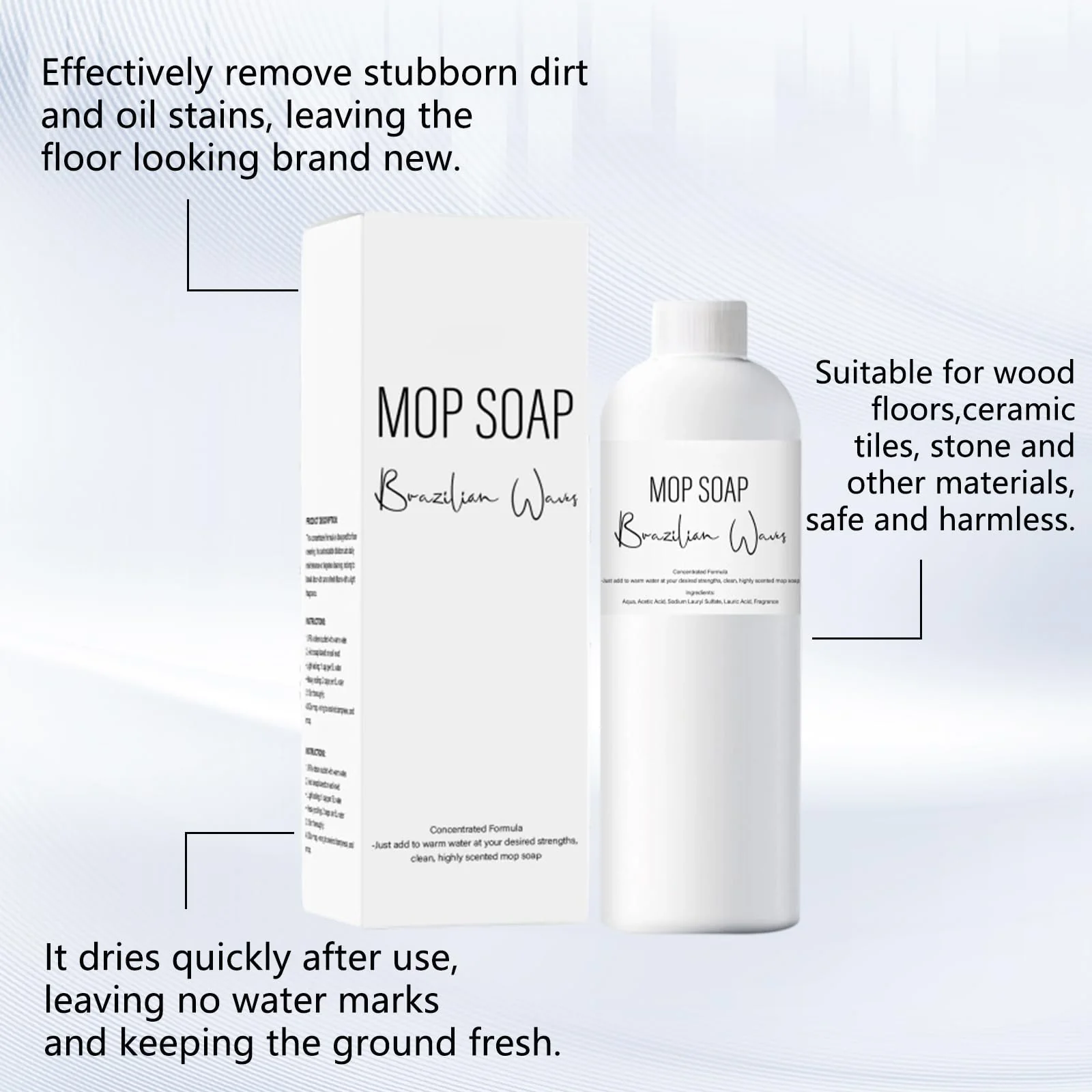 stray poet 2Pcs 2026 New Brazilian Waves Mop Soap,Mop Soap For Floor Cleaning,Mops Soaps Brazilian Wave,Multipurpose Mops Soaps For Home Cleaning And Bathroom & Kitchen Cleaner Supplies(2 * 120ML) - Image 3