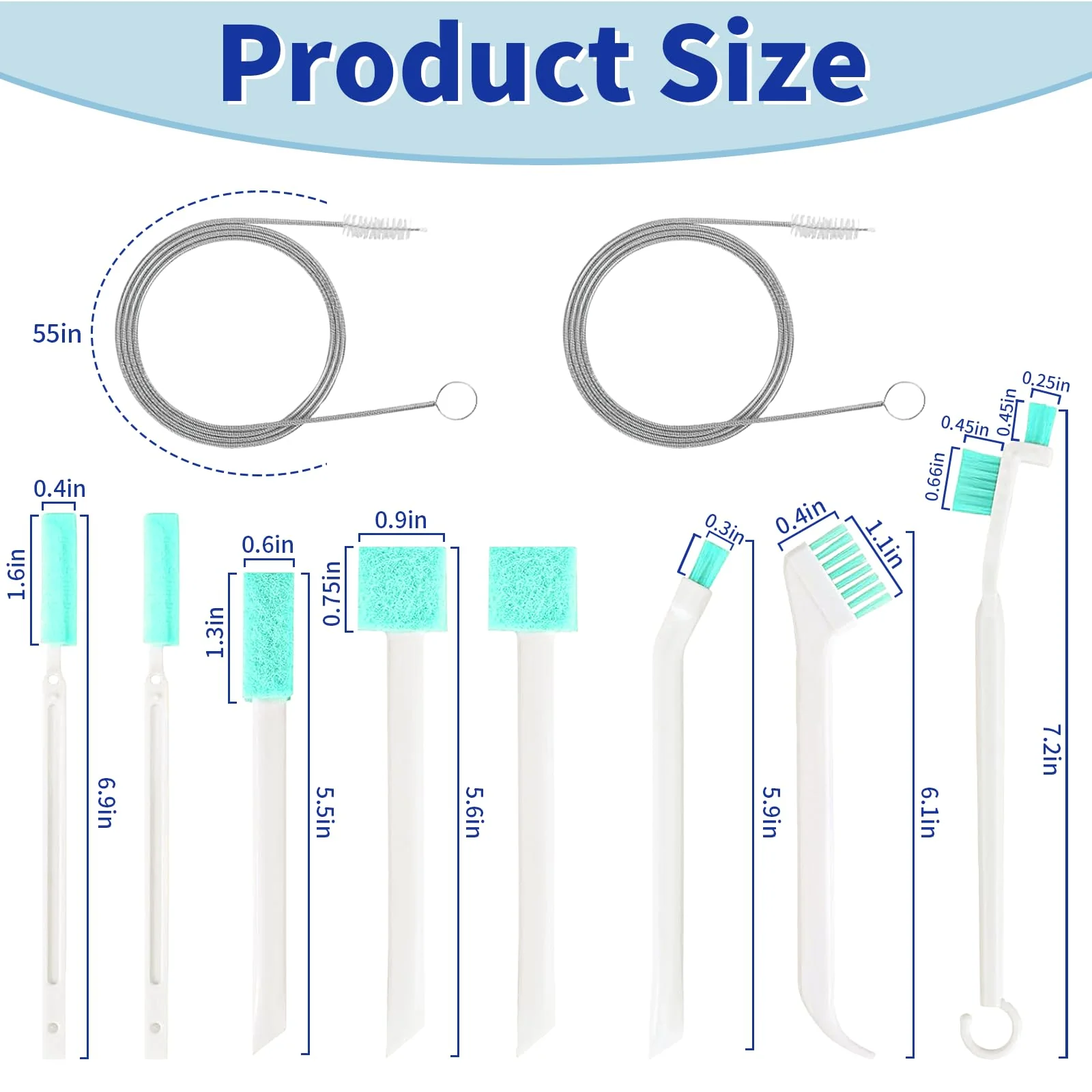 STREALE Ice Machine Cleaner Kit - 30Pack Ice Maker Cleaner Tablets - 10Pcs Pipe & Crevice Brush Set - Commercial & Portable Countertop Icemaker Cleaning Solution - Image 3
