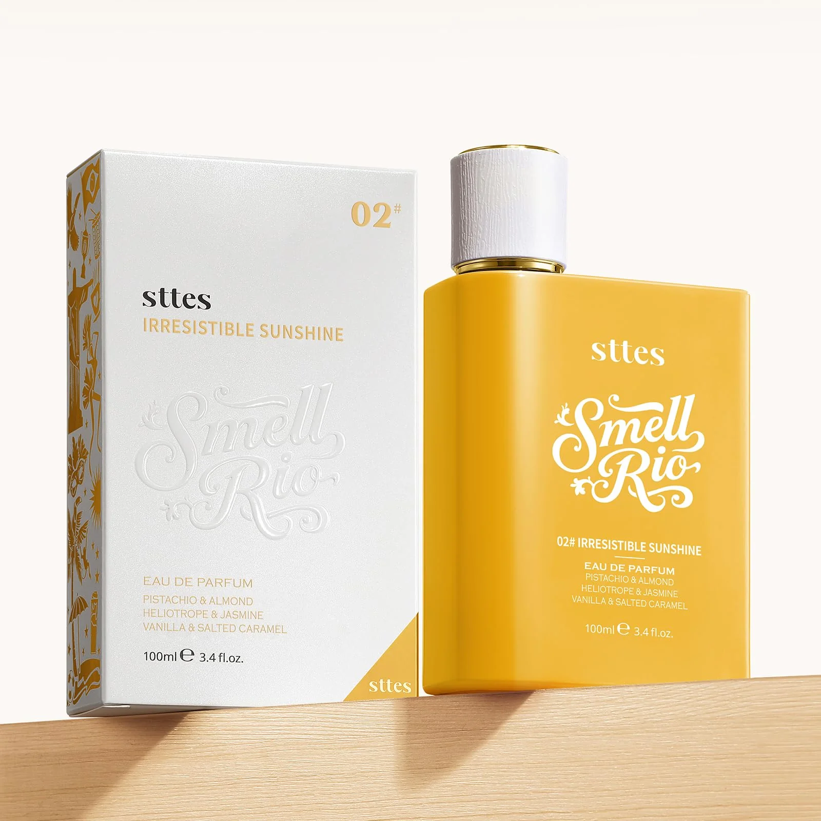 Sttes Perfume 602# (Irresistible Sunshine) - Eau de Perfume 100ml (3.4fl oz) Vanilla Gourmet Tune (Caramel Vanilla Flavor) - Image 2