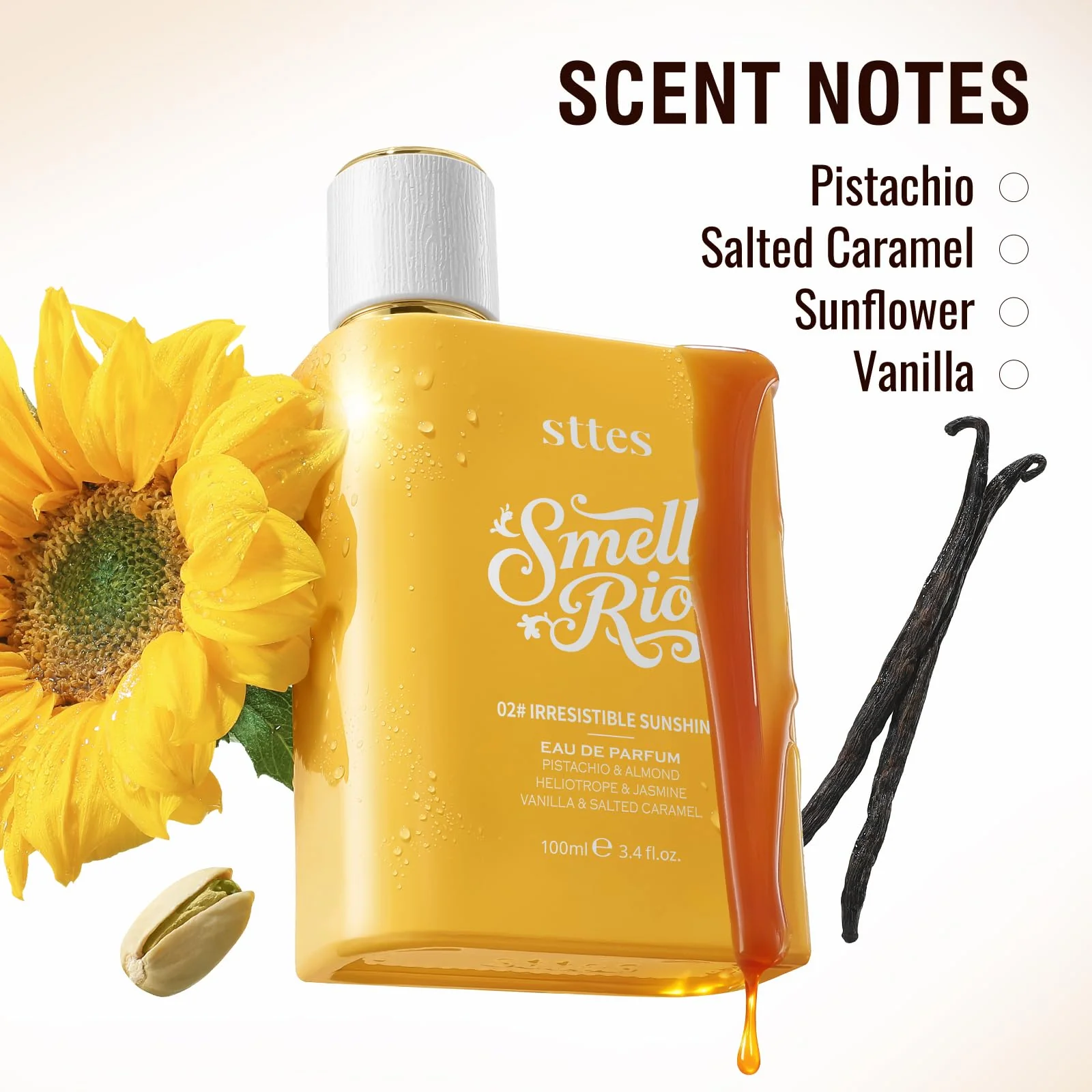 Sttes Perfume 602# (Irresistible Sunshine) - Eau de Perfume 100ml (3.4fl oz) Vanilla Gourmet Tune (Caramel Vanilla Flavor) - Image 8