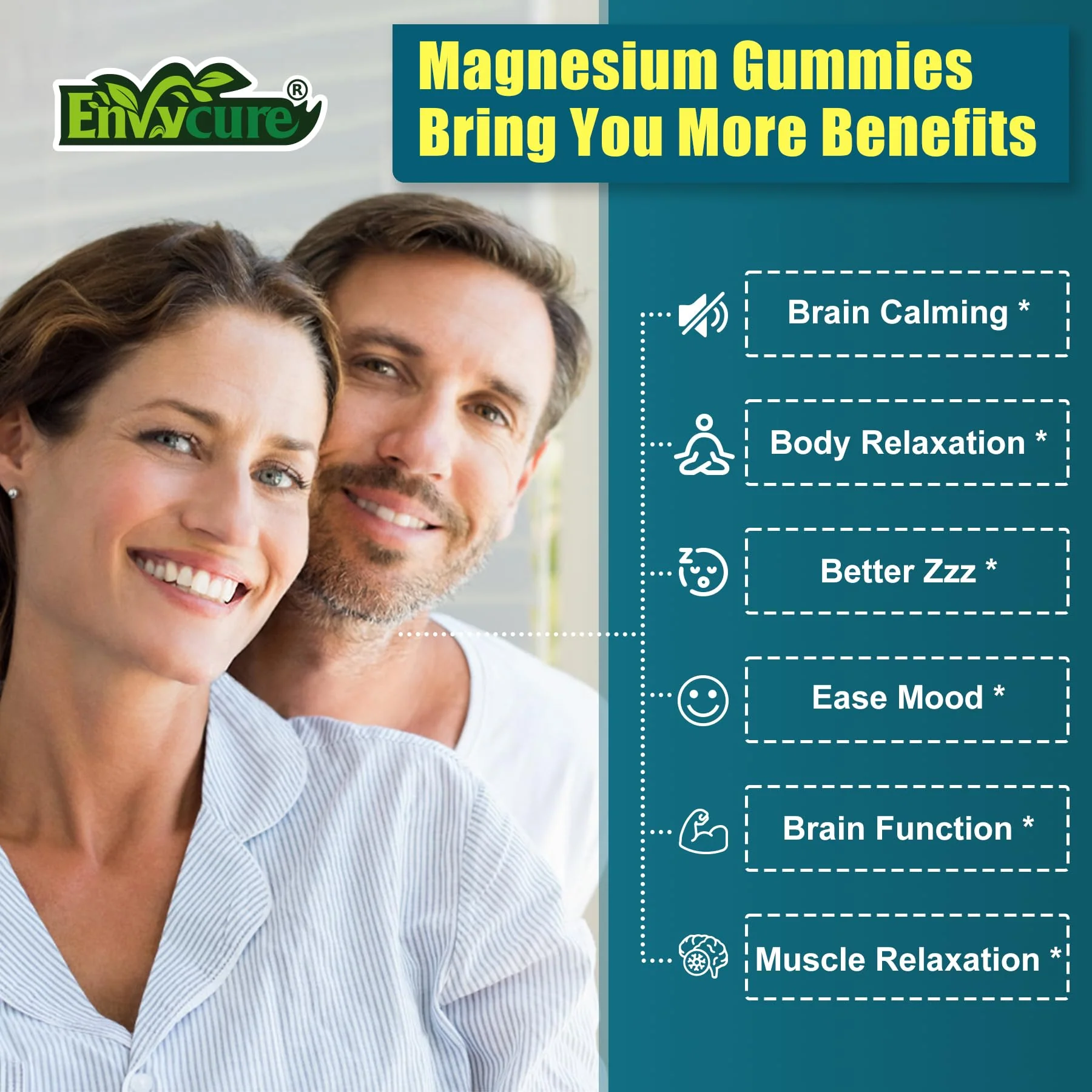 Sugar Free Magnesium Glycinate Gummies 400mg with Ashwagandha, B1, B3, Rhodiola Rosea & Saffron for Support Rest, Mood & Energy Calm Magnesium Gummies for Adults, Chewable Magnesium Supplement, 60Ct - Image 4