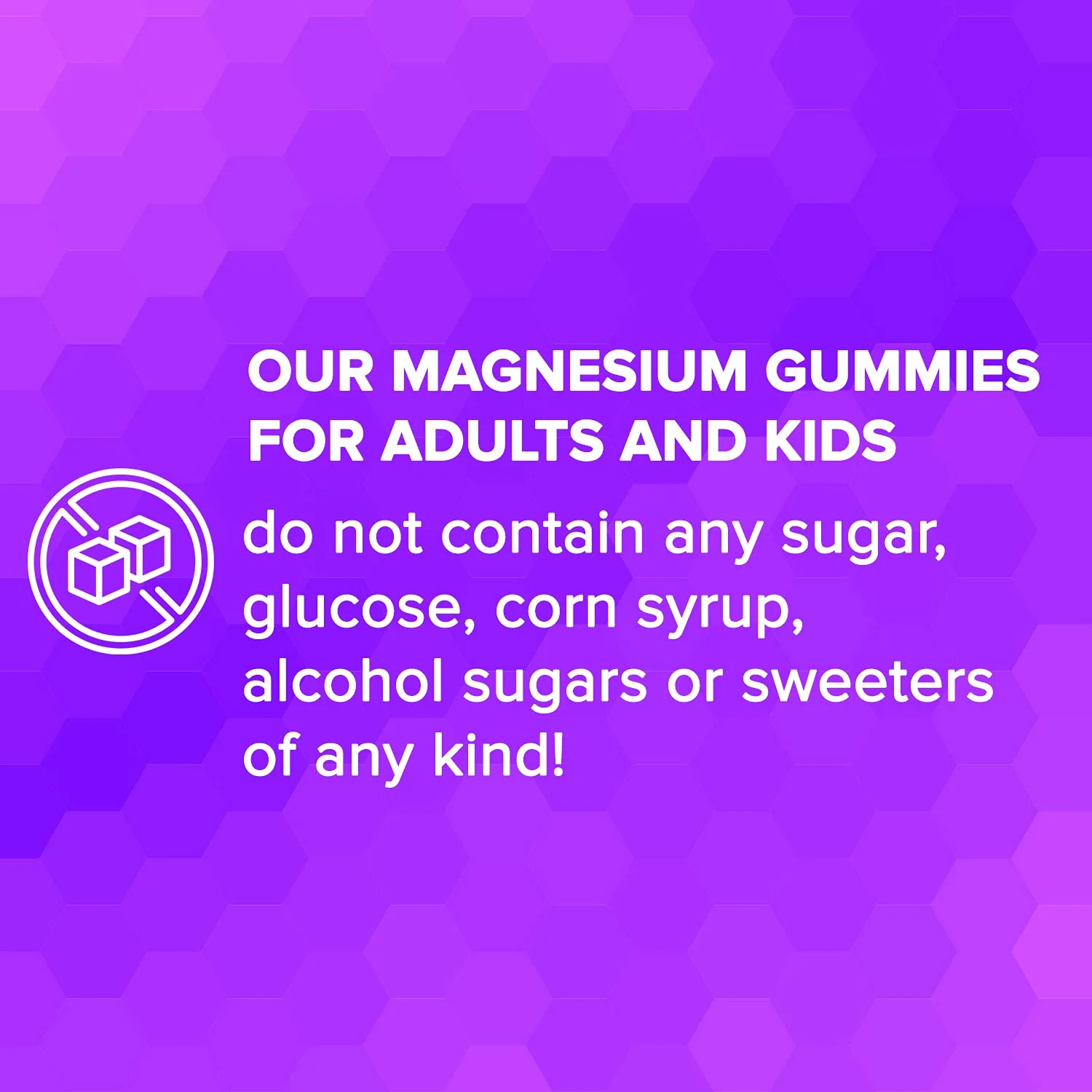 Sugar Free Magnesium Gummies - Calming Anti-Stress Gummies, Magnesium Supplement to Support Stress Relief, Sleep, Heart Health, Nerves, Muscles & Bones, 100 mg, Kids, Adults, Vegan, High Absorption - Image 2
