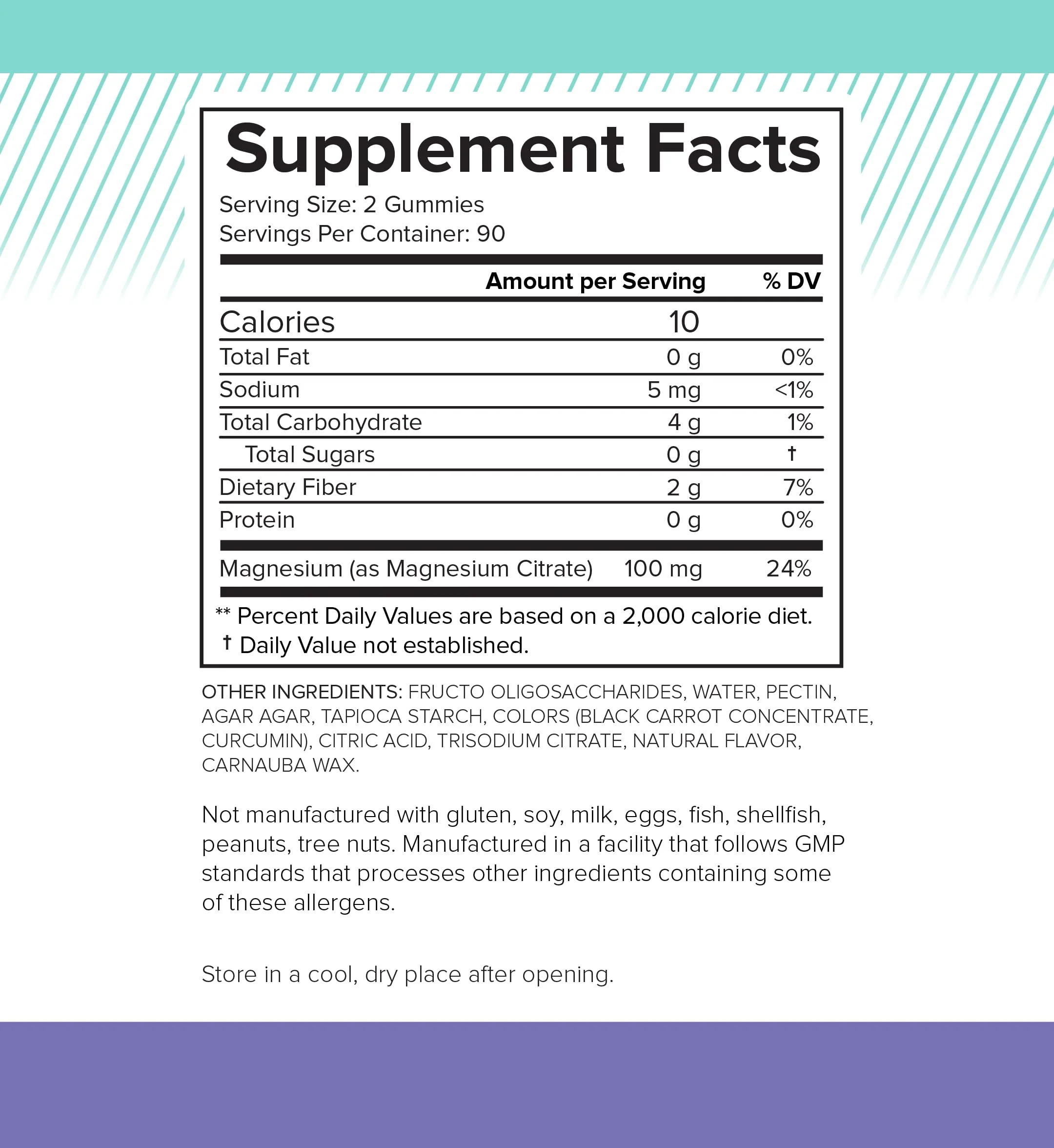 Sugar Free Magnesium Gummies - Calming Anti-Stress Gummies, Magnesium Supplement to Support Stress Relief, Sleep, Heart Health, Nerves, Muscles & Bones, 100 mg, Kids, Adults, Vegan, High Absorption - Image 4