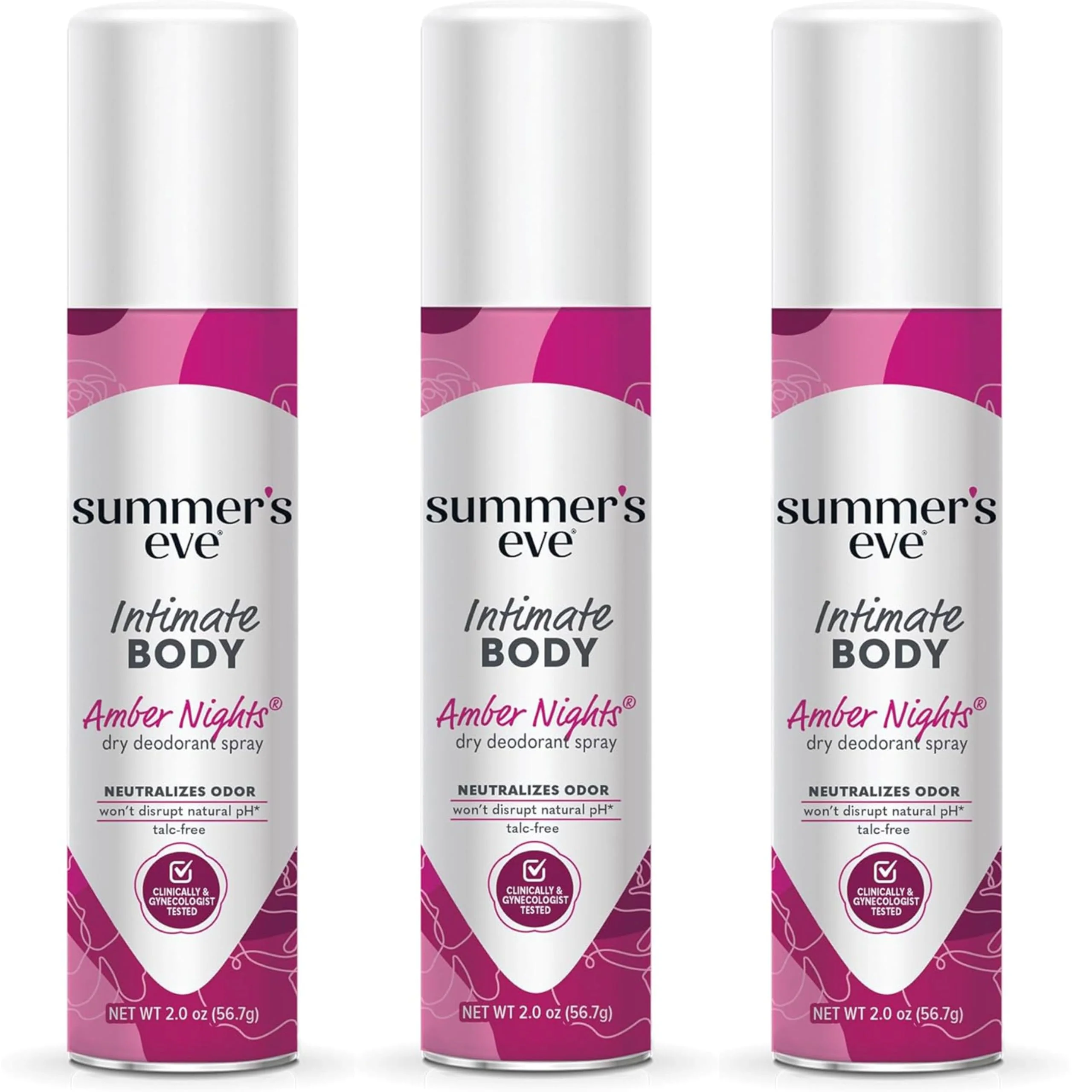 Summer's Eve Amber Nights Daily Refreshing Feminine Spray, 2 oz (Pack of 3)