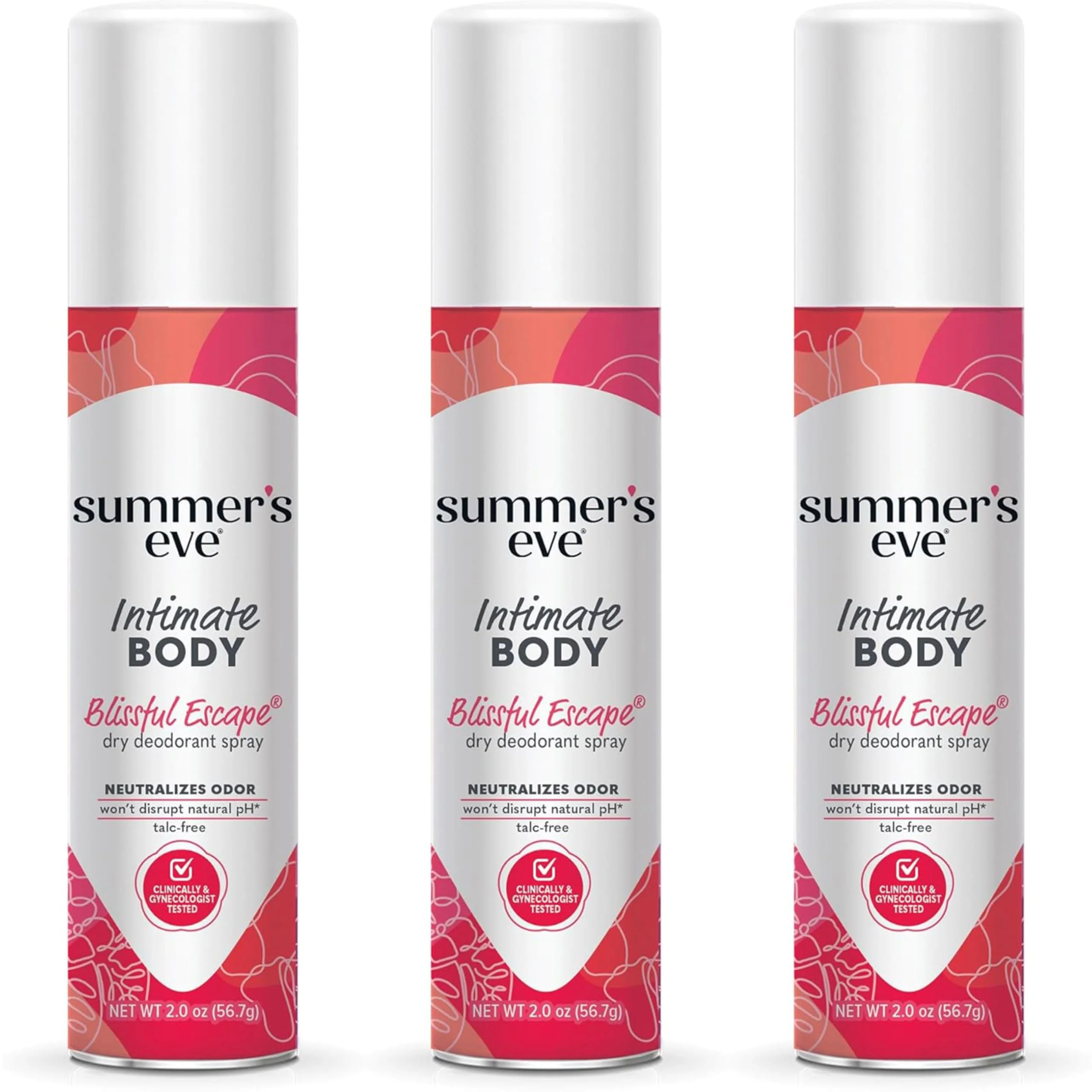 Summer's Eve Blissful Escape Daily Refreshing Feminine Spray, 2 oz (Pack of 3)