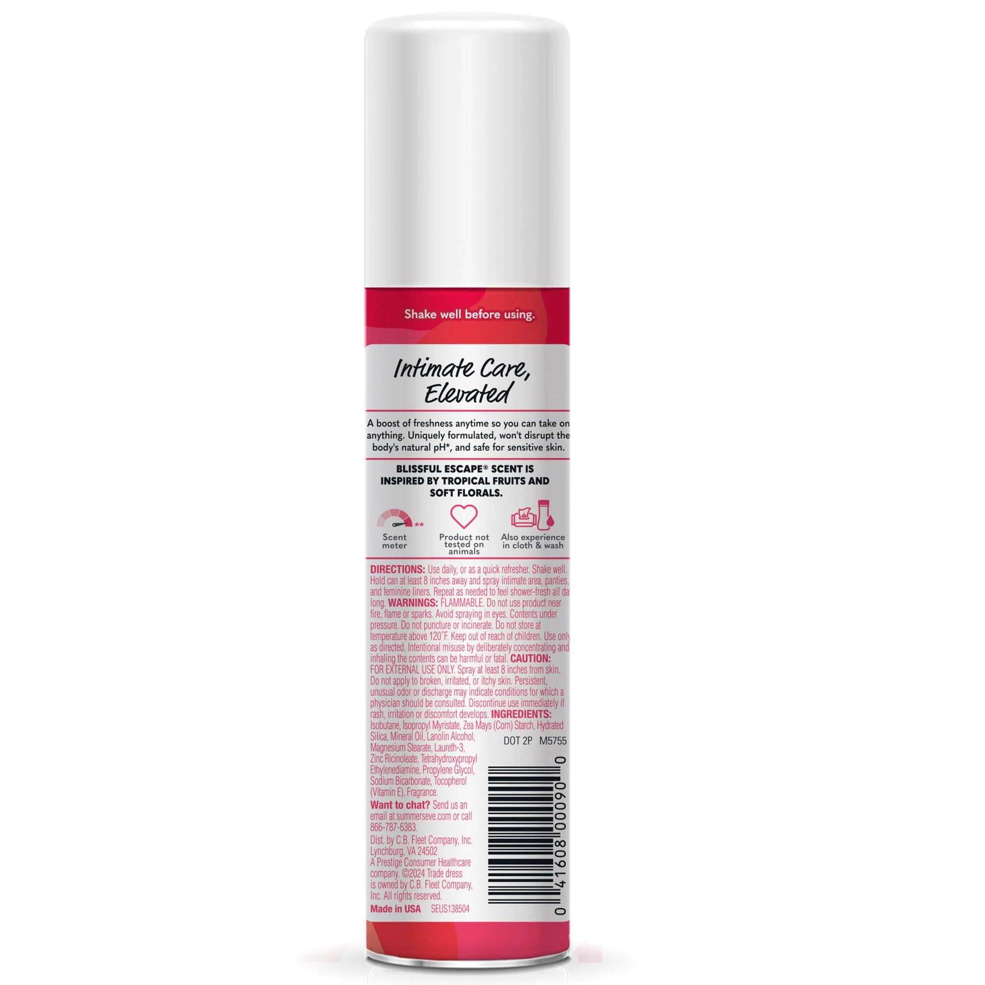 Summer's Eve Daily Refreshing Feminine Spray, Blissful Escape, Daily Body Spray for Women, Feminine Care that Neutralizes & Reduces Body Odor, Gynecologist-Tested, 2 oz - Image 9