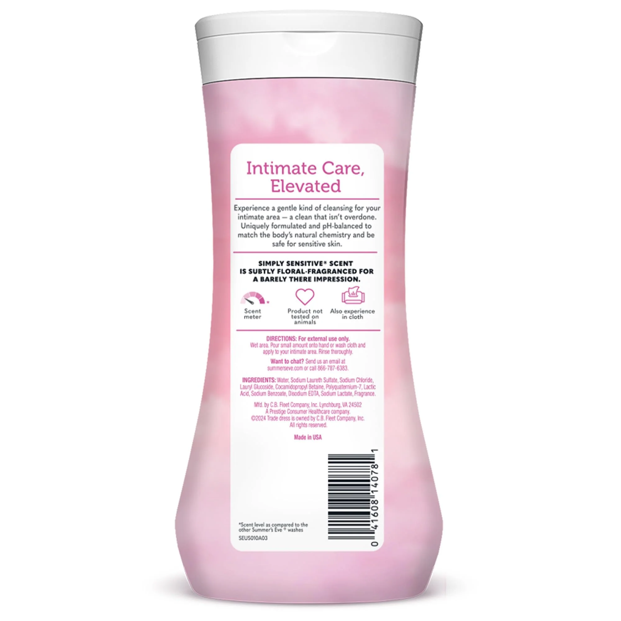 Summer's Eve Simply Sensitive All-Over Daily Feminine Wash, Gentle pH-Balanced Body Wash for Women, Removes Vaginal Odor, 15 Fl Oz - Image 8
