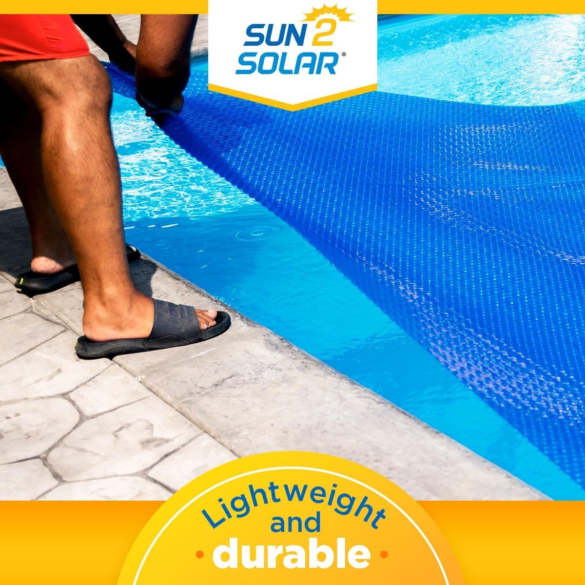 Sun2Solar Blue 24 ft Round Pool Solar Cover | 800 Series | Heat Retaining Blanket for Above Ground & Inground Swimming Pools | Use The Sun's Natural Energy to Heat Pool | Bubble Heating Blankets - Image 2