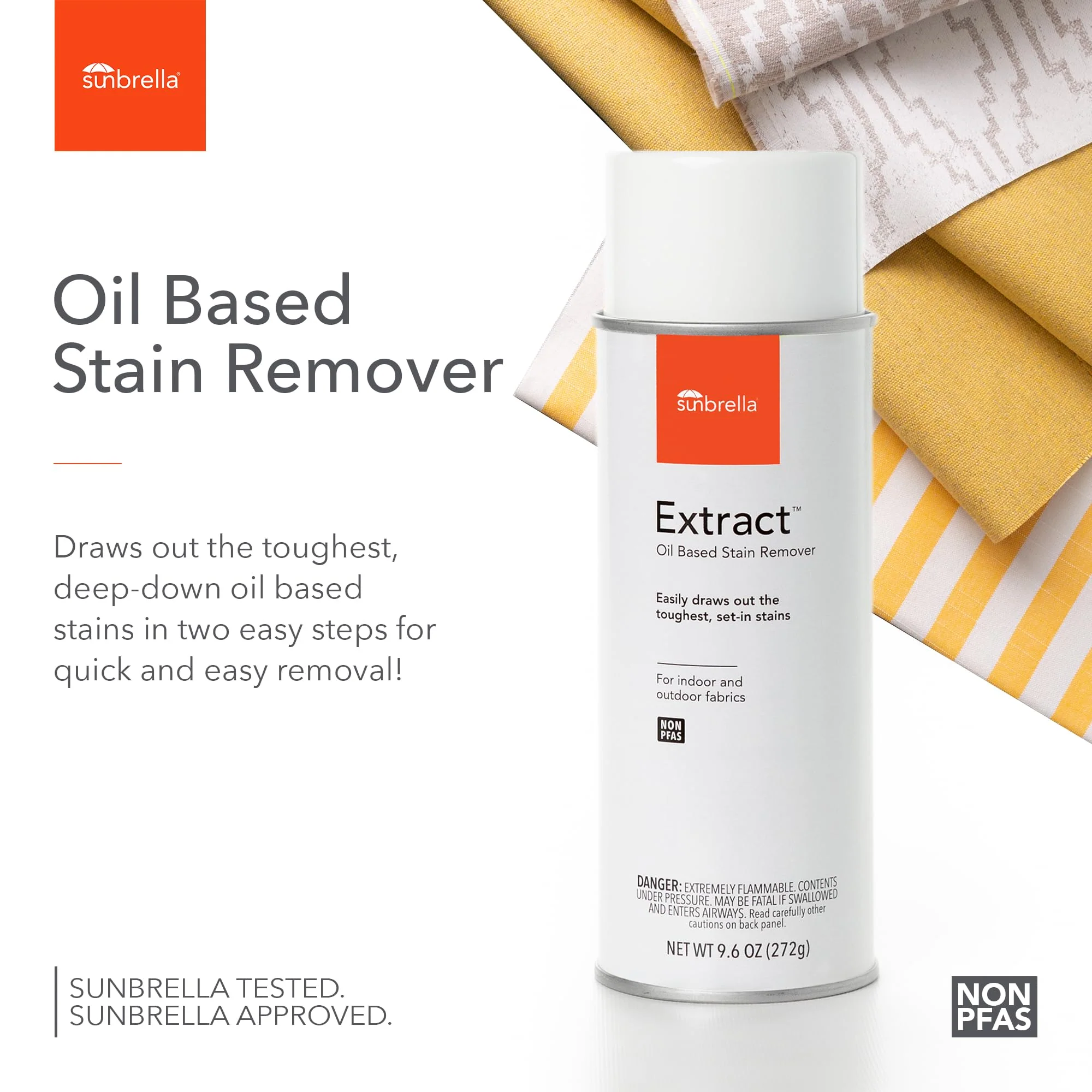 Sunbrella Extract Oil Stain Remover | Easy Clean for Grease & Oil Stains | Upholstery Cleaner Spray | Fast-Drying Formula | Safe, Non-PFAS | 9.6 oz - Image 8