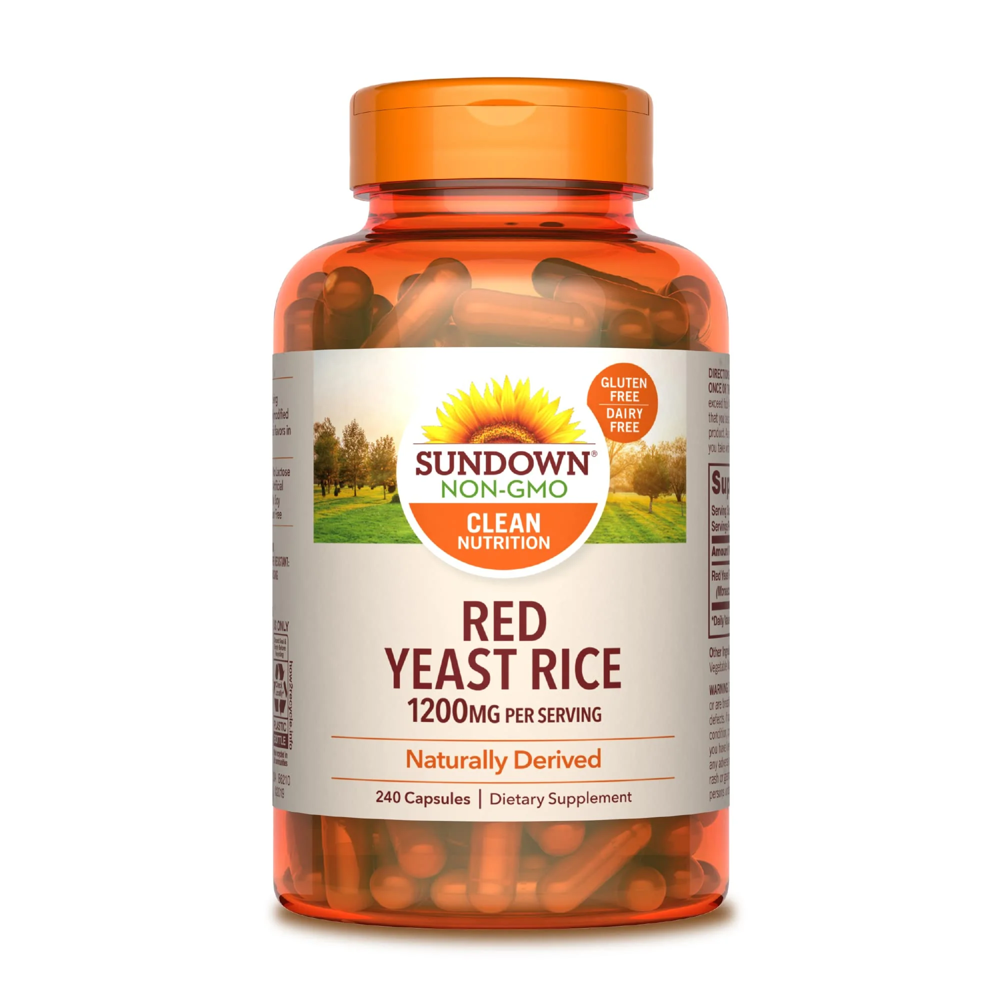 Sundown Red Yeast Rice 1200 mg, 240 Capsules - Image 2