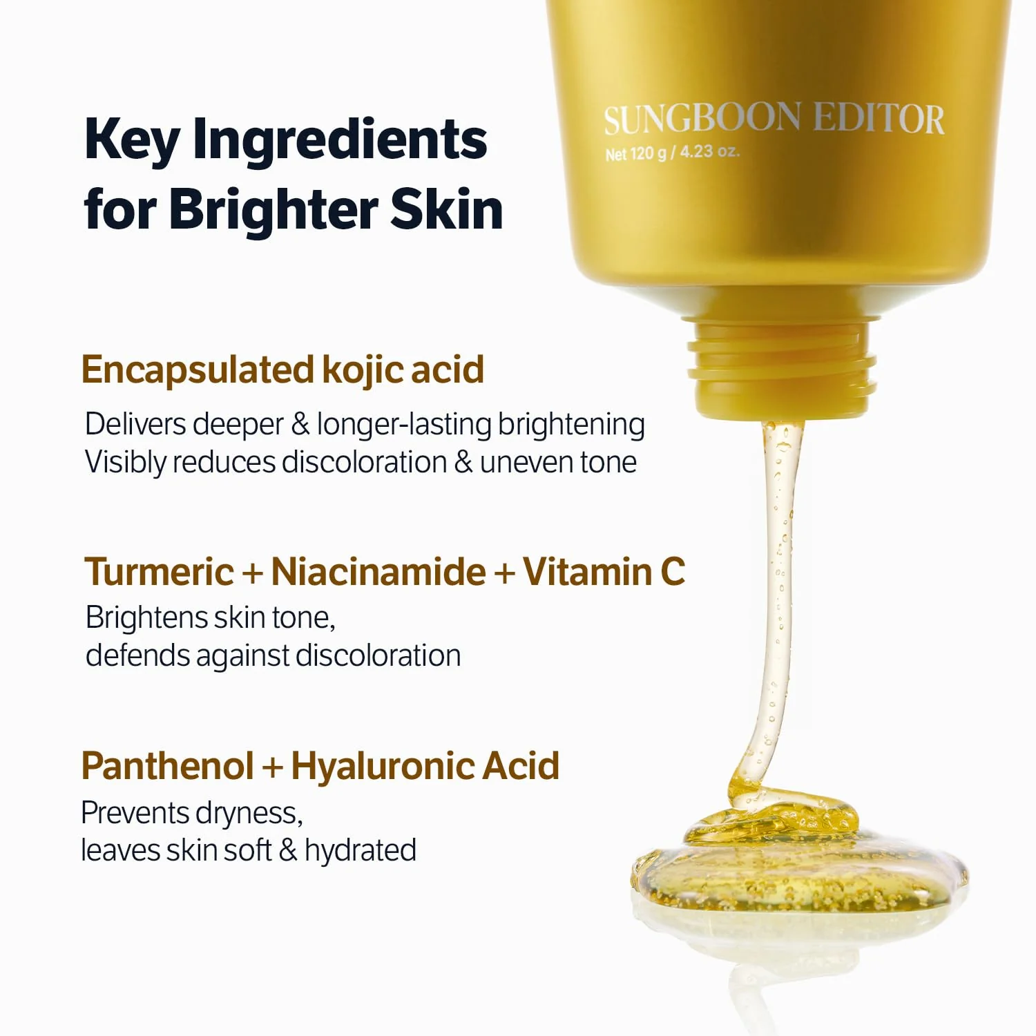 SUNGBOON EDITOR Kojic Turmeric Capsule Brightening Cleanser for Uneven Spots, Acne-prone Skin & Blackhead | Low pH Gentle Gel Face Wash | Kojic Acid & Niacinamide | Korean Skincare - Image 7