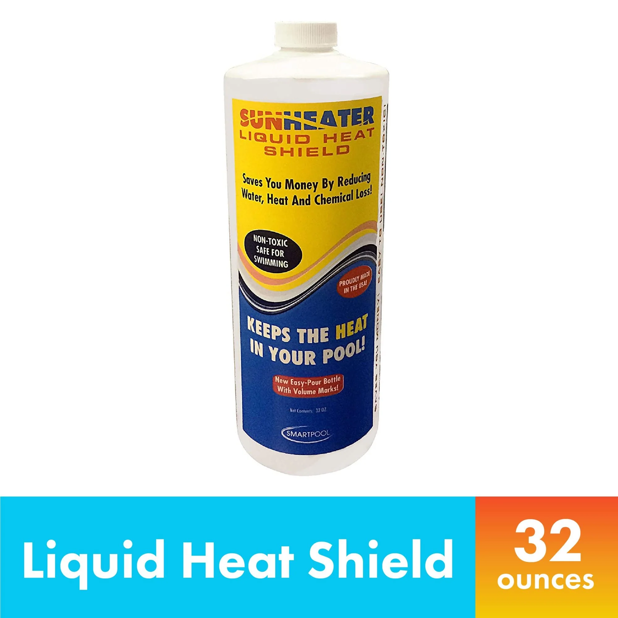 Sunheater Liquid Solar Blanket for Pools, Cover Free Liquid Heat Shield, Non-Toxic and Safe for Swimmers, Reduces Heat Loss, Chemical Loss and Water Evaporation, New and Improved Formula, 32 oz Bottle - Image 5