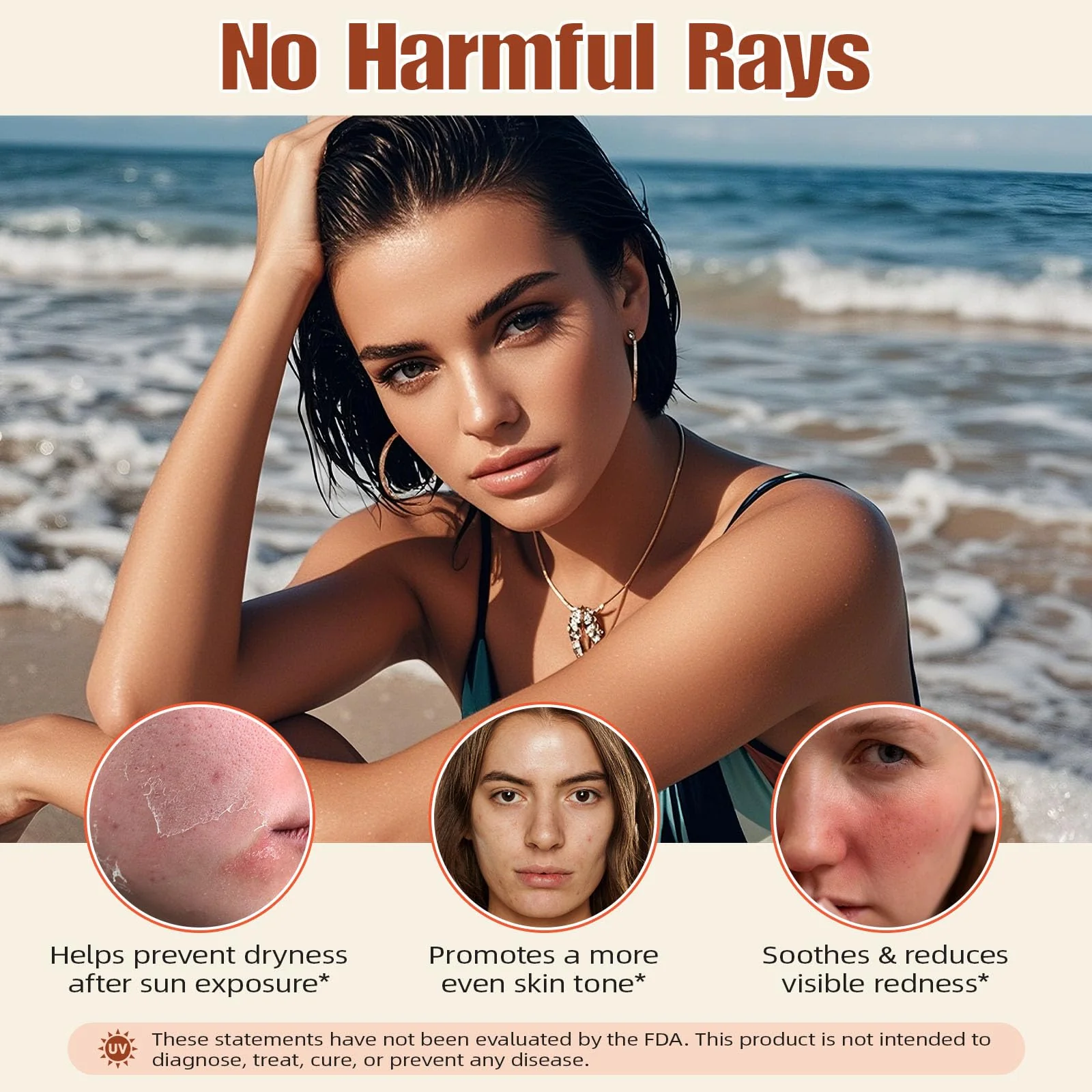 Sunless Tanning Drops To Drink,Drinkable Sunless Tanning Drops,Oral Drink Moisturizing Bronzing Tanner for Face & Body,Sun-Kissed Glow for All Skin - Image 2
