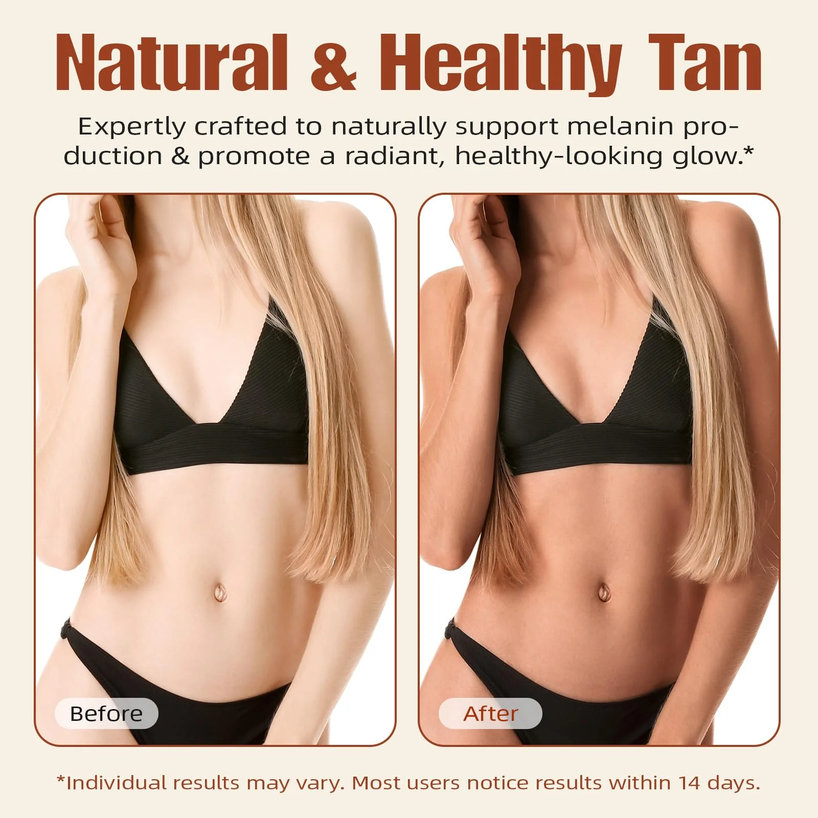 Sunless Tanning Drops To Drink,Drinkable Sunless Tanning Drops,Oral Drink Moisturizing Bronzing Tanner for Face & Body,Sun-Kissed Glow for All Skin - Image 4
