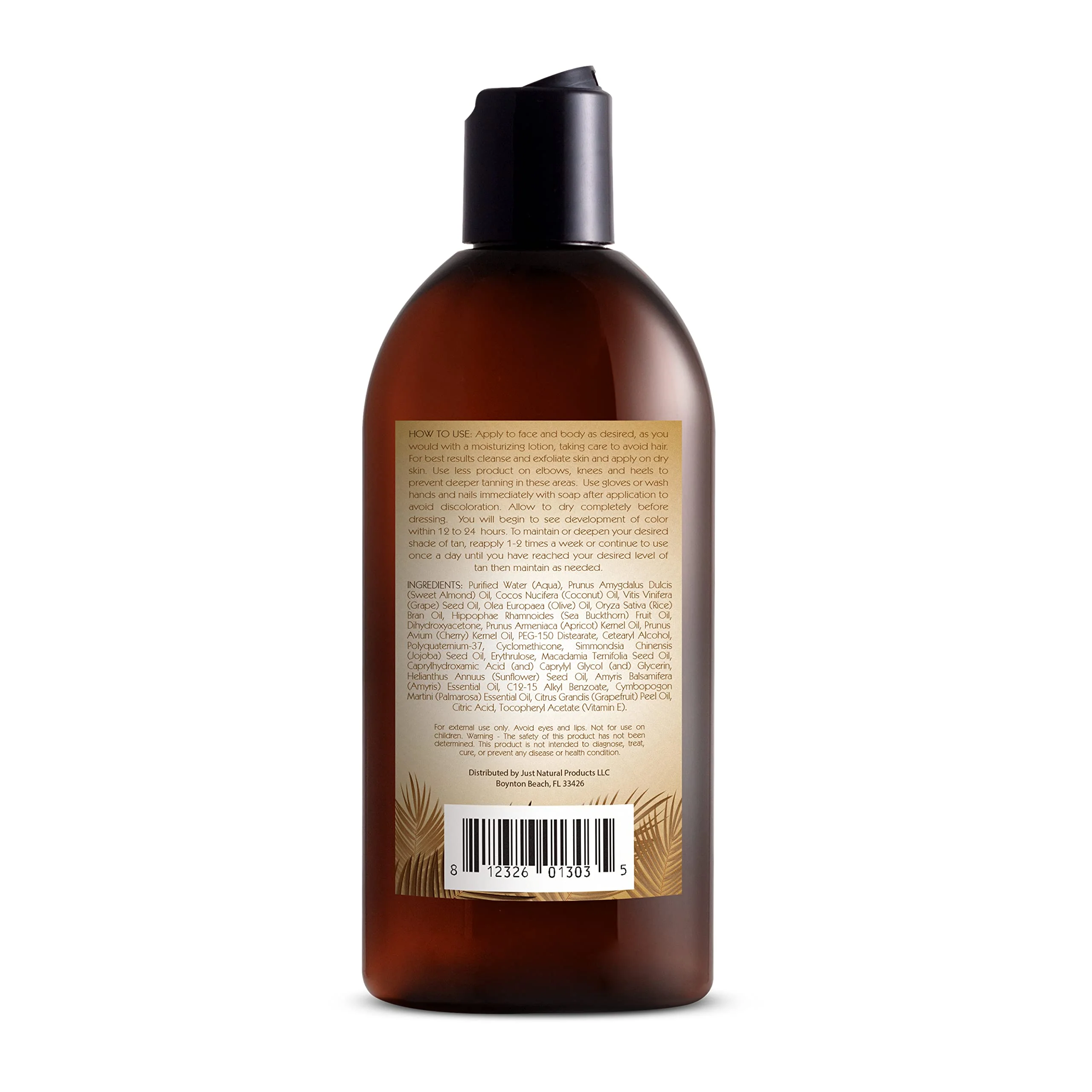 Sunless Tanning Lotion Dark Tones | Indoor Self-Tanner | Dark Tanning | Body Tanning Lotion | Sun Kiss Glow | Self-Tanning Lotion with Bronzer | Just Nutritive | 8 Oz - Image 8