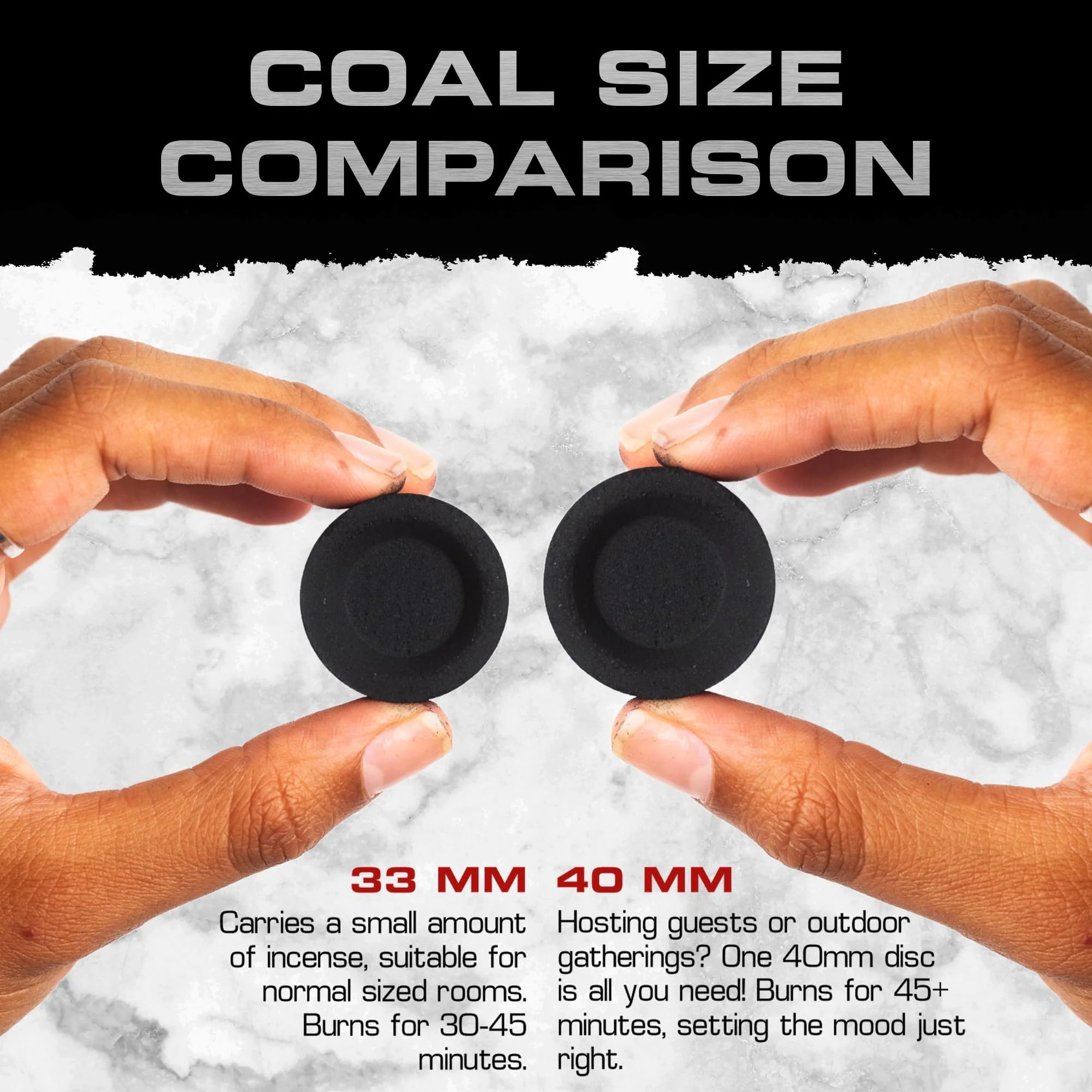 Sunlight Charcoal Instant Light Coals – Incense Coal Disks – Coal Tablets – Charcoal Disks – 200 Coals – 33 mm Quick Light Briquettes – Slow Burn/Low Smoke - Image 5