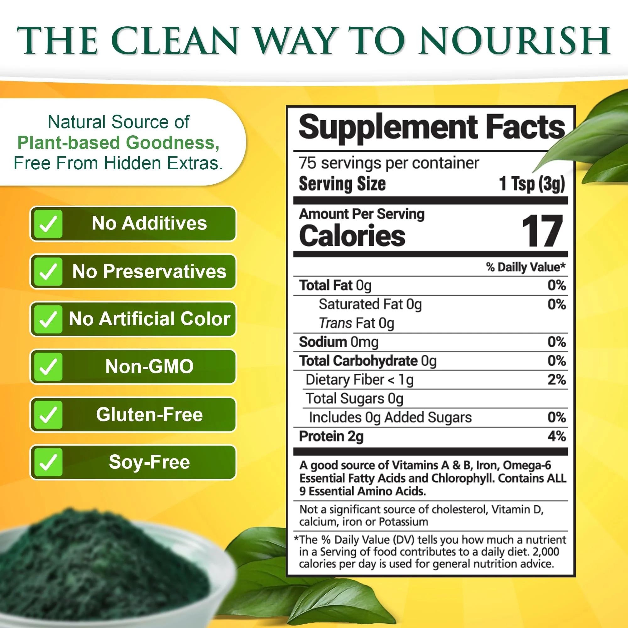 Sunlit Best USDA Organic Chlorella Spirulina Powder - 100% Raw & Vegan Source of Protein & Chlorophyll | Non GMO & Gluten Free Superfood Energy Drink | Gut Health & Immune Support Supplement, 8 oz - Image 7